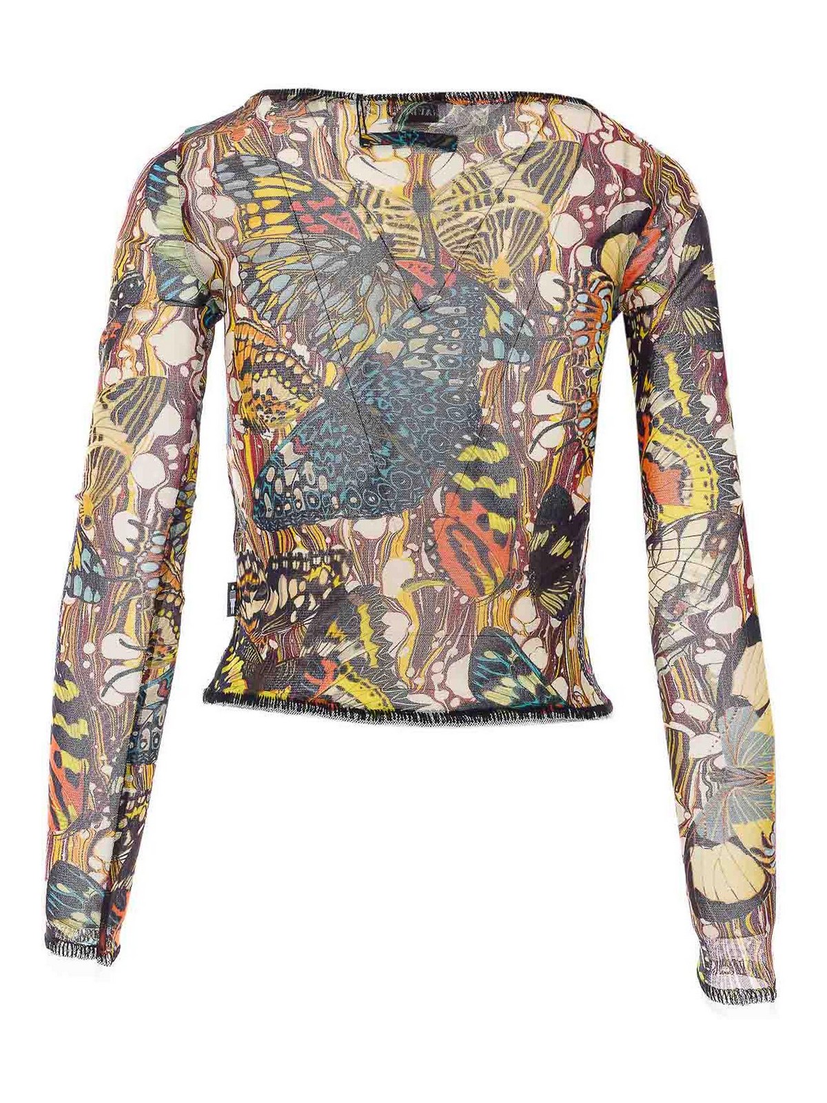 Yellow And Multicolor Re-Edition Mesh Top TO449M020P1090 (Jean Paul GAULTIER / Tシャツ・カットソー ) | Jean Paul GAULTIER (ジャンポール ゴルチエ)(1)