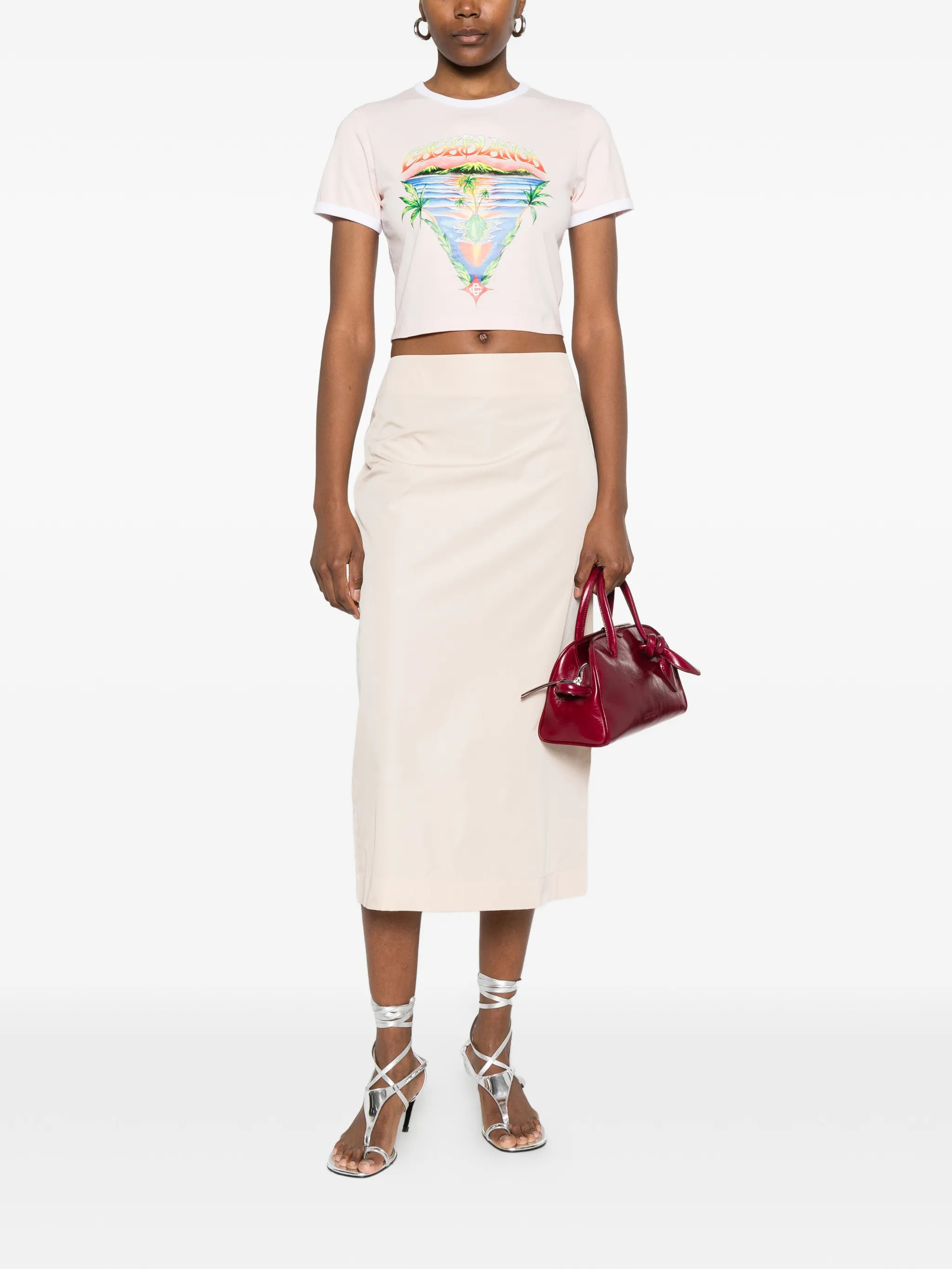 Casablanca T-shirts and Polos Pink WSP26JTS00903 (Casablanca / Tシャツ・カットソー ) | Casablanca (カサブランカ)(1)