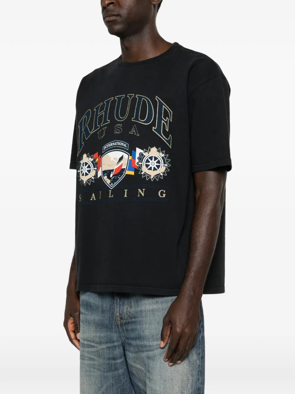 Rhude T-shirts and Polos Black RHPS26TT110126008 (RHUDE / Tシャツ・カットソー ) | RHUDE (ルード)(2)