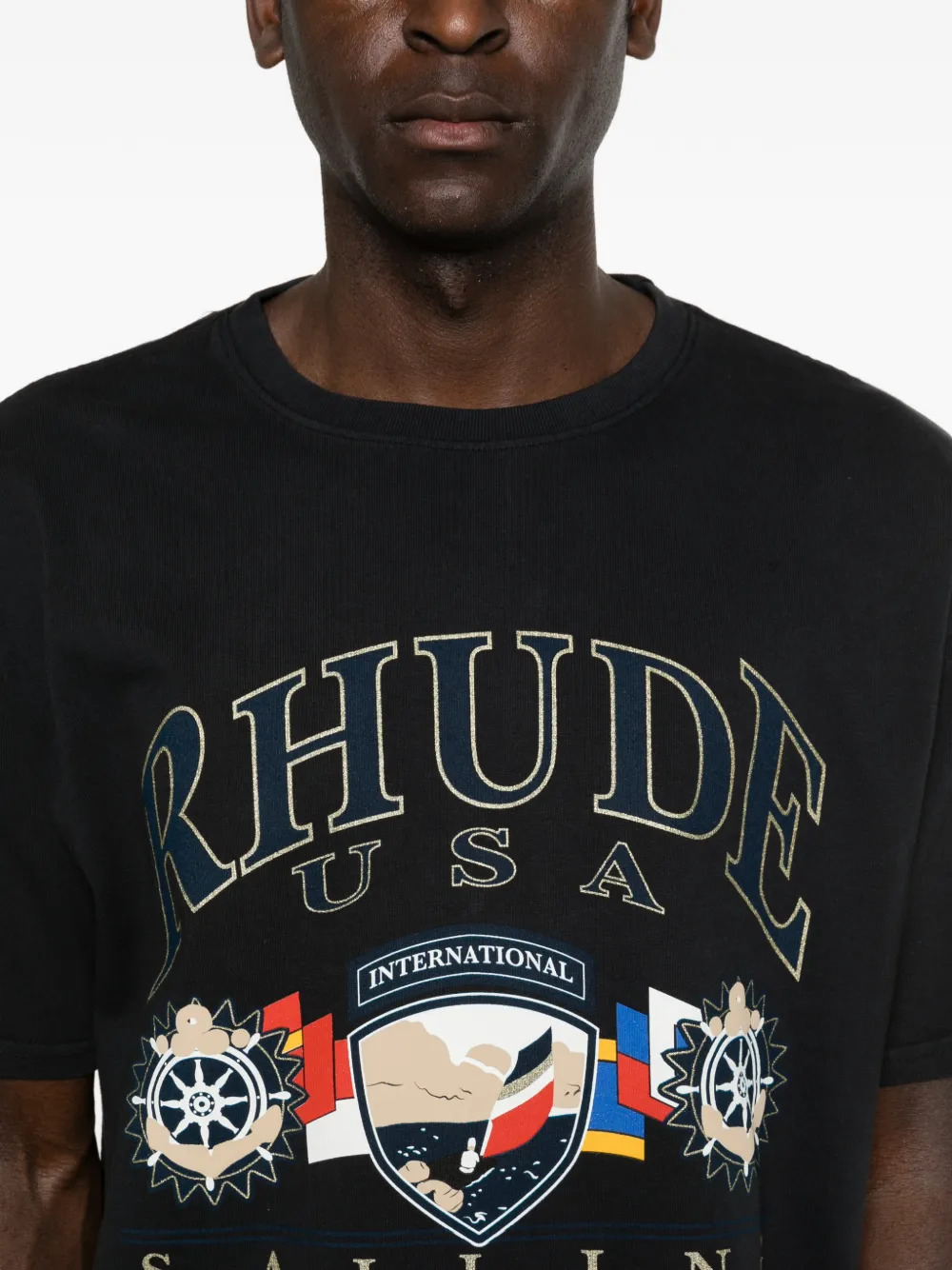 Rhude T-shirts and Polos Black RHPS26TT110126008 (RHUDE / Tシャツ・カットソー ) | RHUDE (ルード)(4)