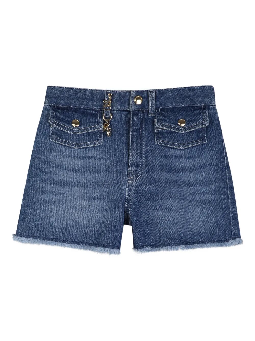 PATCH POCKET CHARM-DETAIL DENIM SHORTS C20850Z13 (Chloé / ショートパンツ ) | Chloé (クロエ)