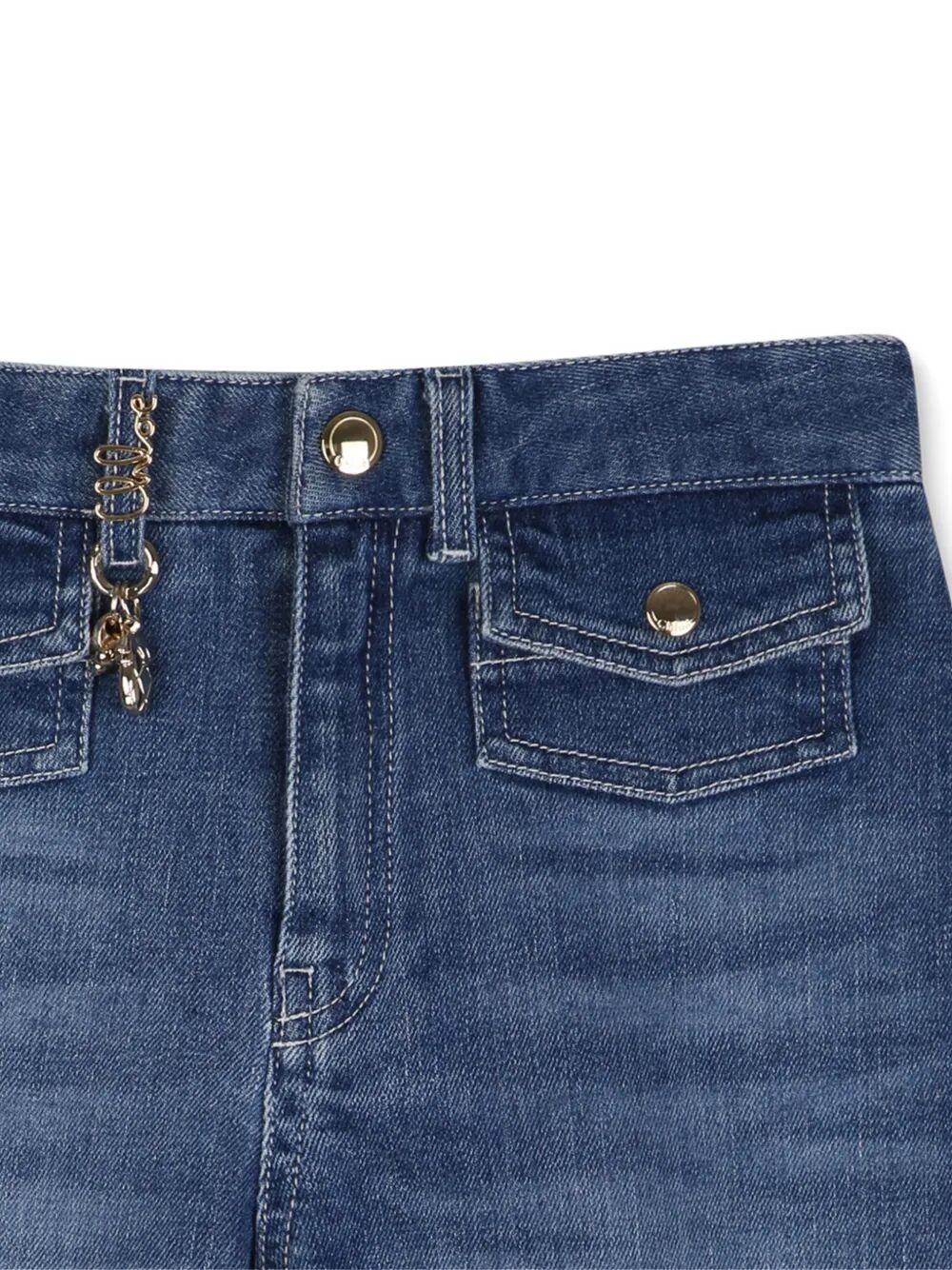 PATCH POCKET CHARM-DETAIL DENIM SHORTS C20850Z13 (Chloé / ショートパンツ ) | Chloé (クロエ)(2)