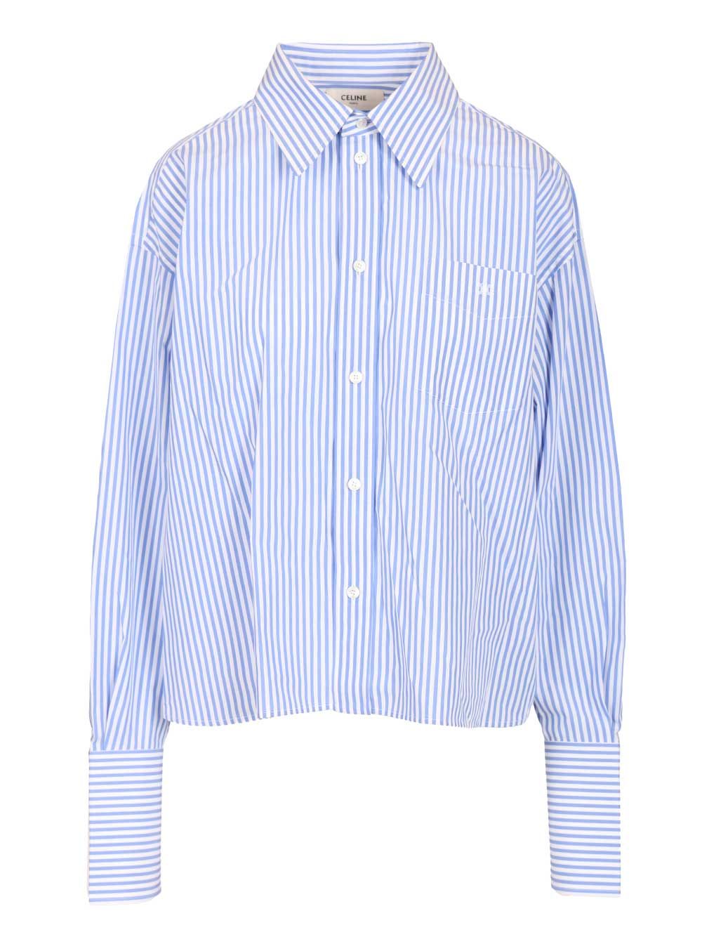 CROPPED SHIRT STRIPED COTTON POPLIN RC0941389CBA0 (CELINE / シャツ・ブラウス ) | CELINE (セリーヌ)