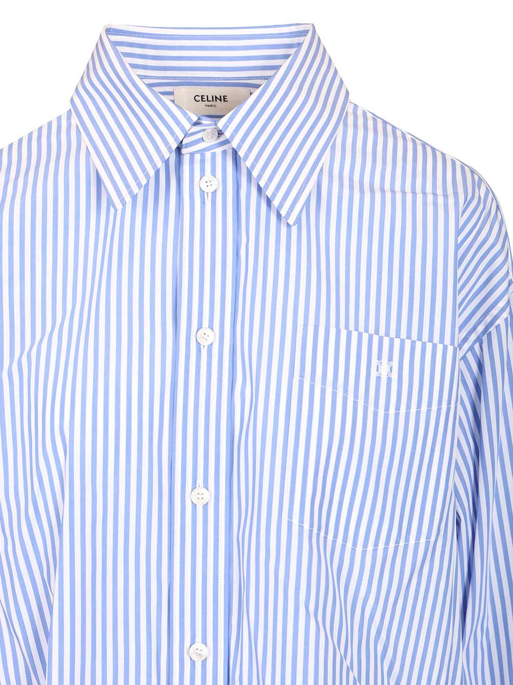 CROPPED SHIRT STRIPED COTTON POPLIN RC0941389CBA0 (CELINE / シャツ・ブラウス ) | CELINE (セリーヌ)(3)
