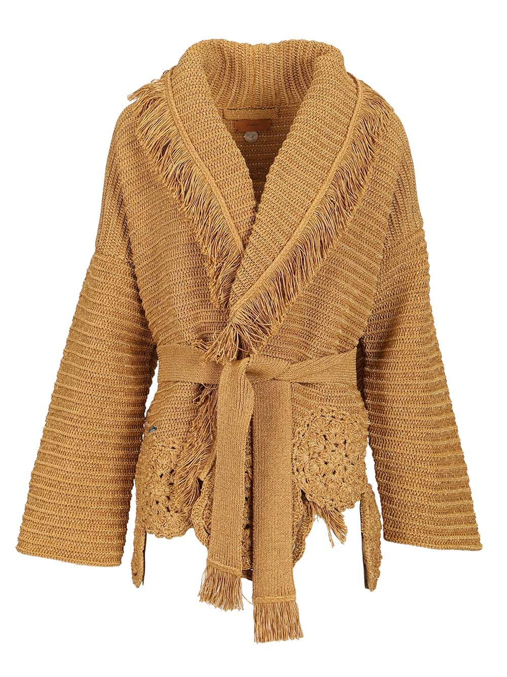 ISLAND MEMORIES CARDIGAN GOLD GOLD LWHB064R26KNI0117676 (ALANUI / ニット・セーター・カーディガン ) | ALANUI (アラヌイ)