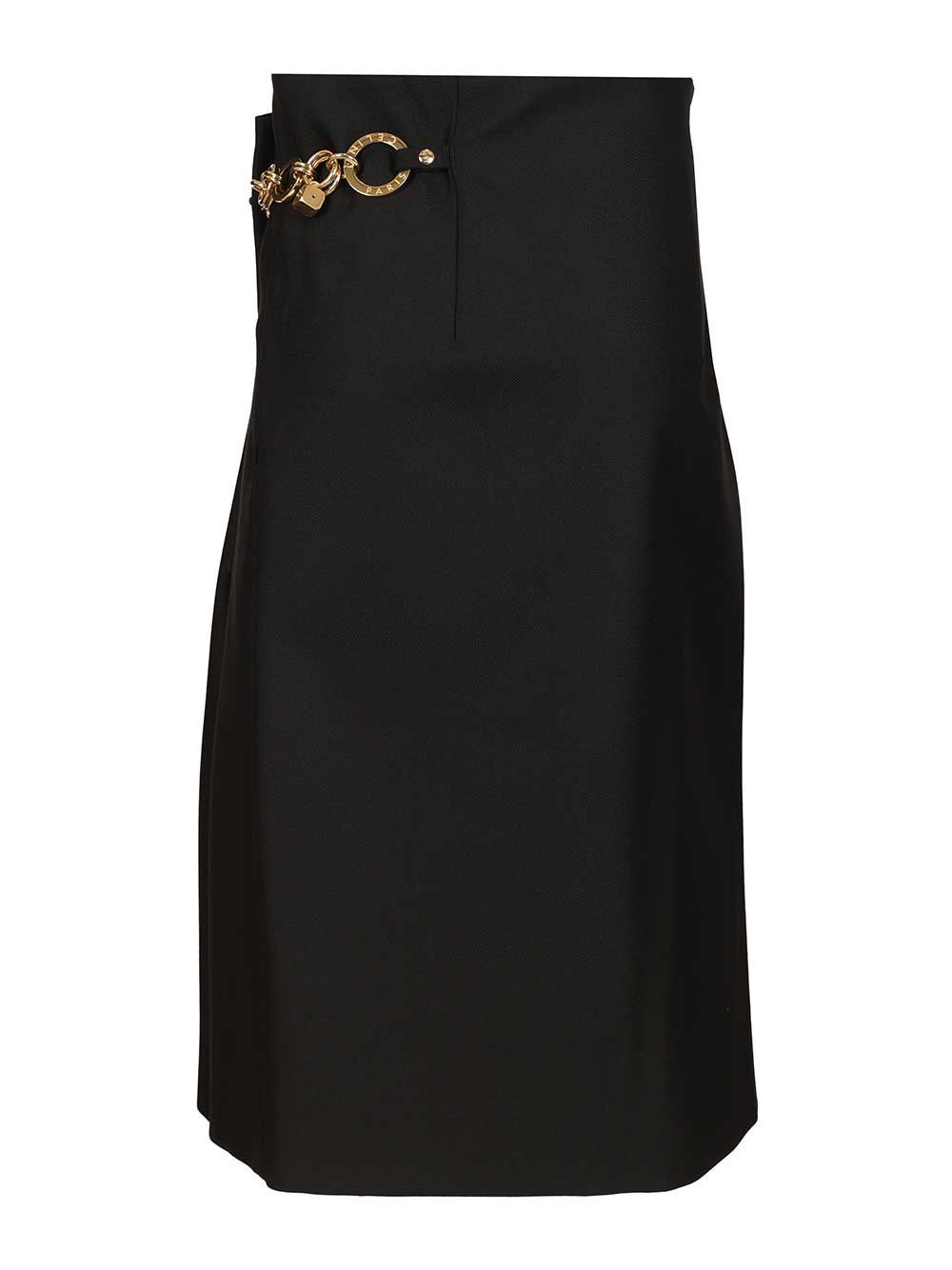 SKIRT MIDI WOOL AND MOHAIR GABARDINE WITH CHAIN RJ081523K38NO (CELINE / スカート ) | CELINE (セリーヌ)(1)