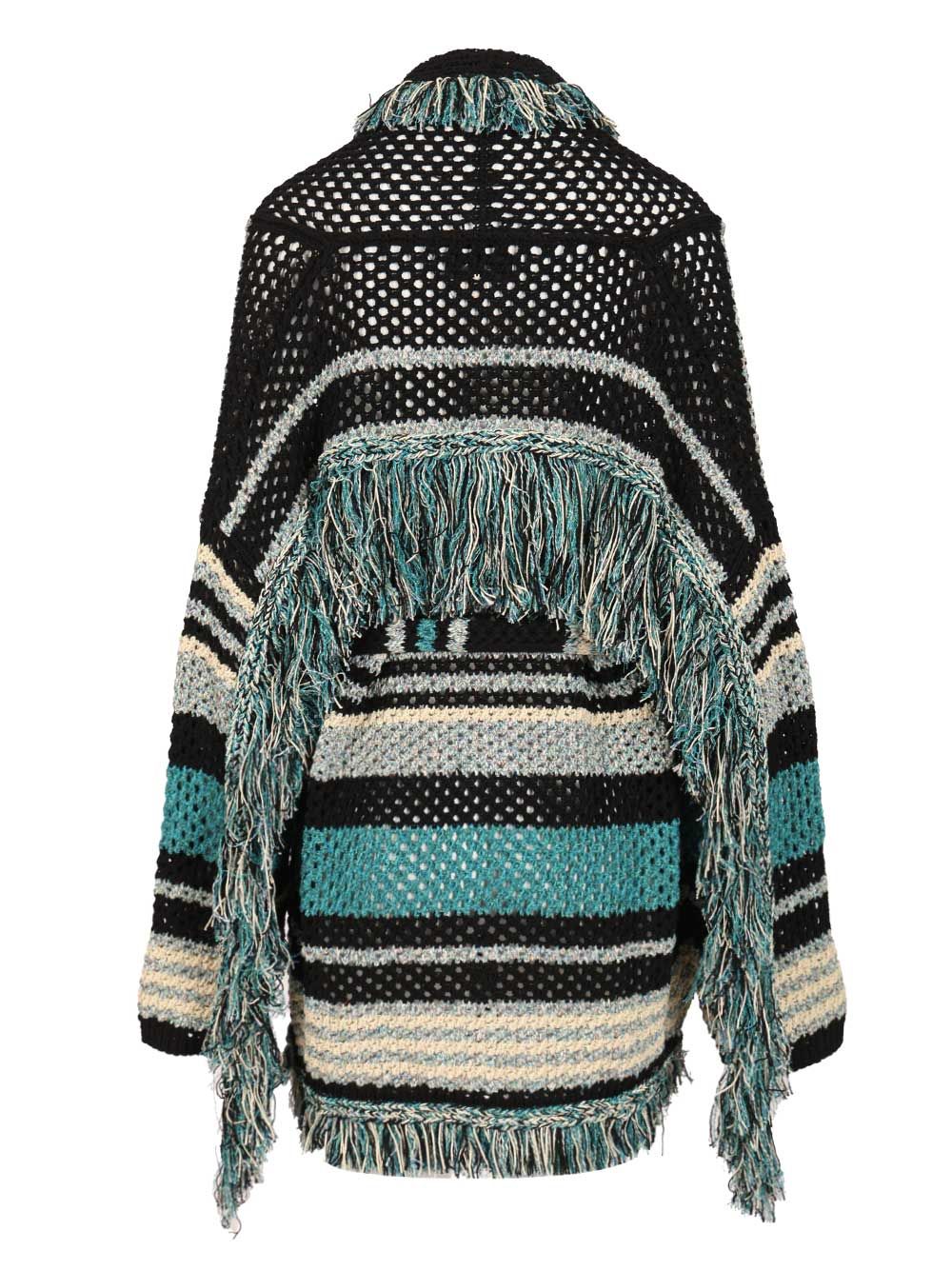 Striped Cotton Cardigan LWHB064R26KNI0121084 (ALANUI / ニット・セーター・カーディガン ) | ALANUI (アラヌイ)(1)