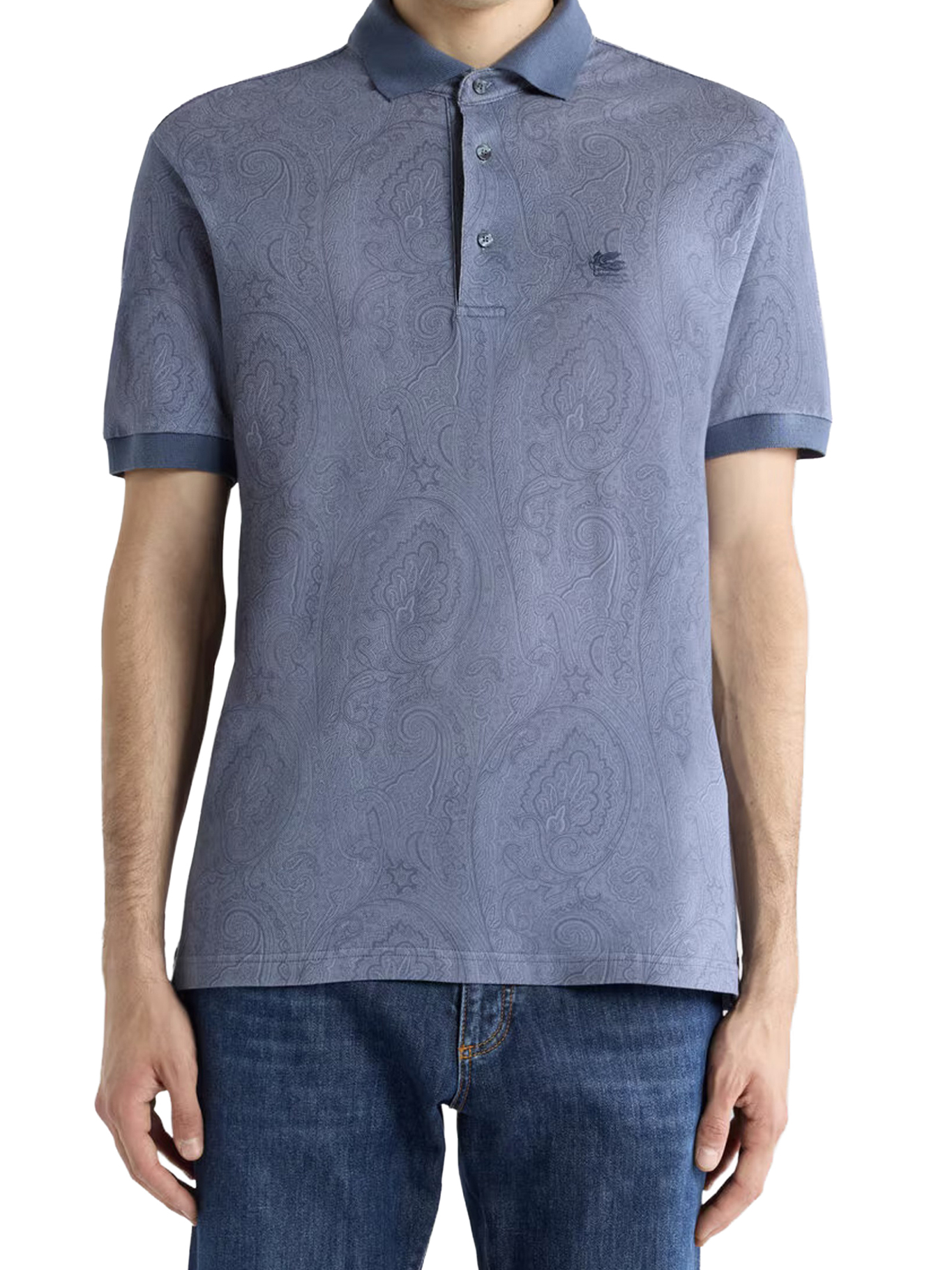 COTTON POLO SHIRT WITH ARNICA PATTERN MRMD0004AKF84X0880X0880 (ETRO / ポロシャツ ) | ETRO (エトロ)(1)