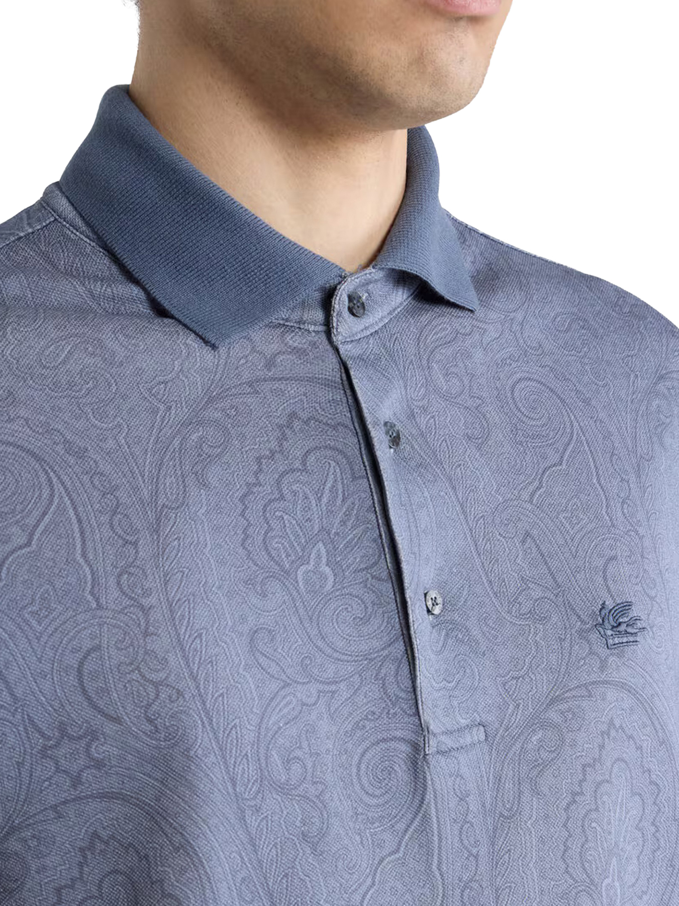 COTTON POLO SHIRT WITH ARNICA PATTERN MRMD0004AKF84X0880X0880 (ETRO / ポロシャツ ) | ETRO (エトロ)(3)