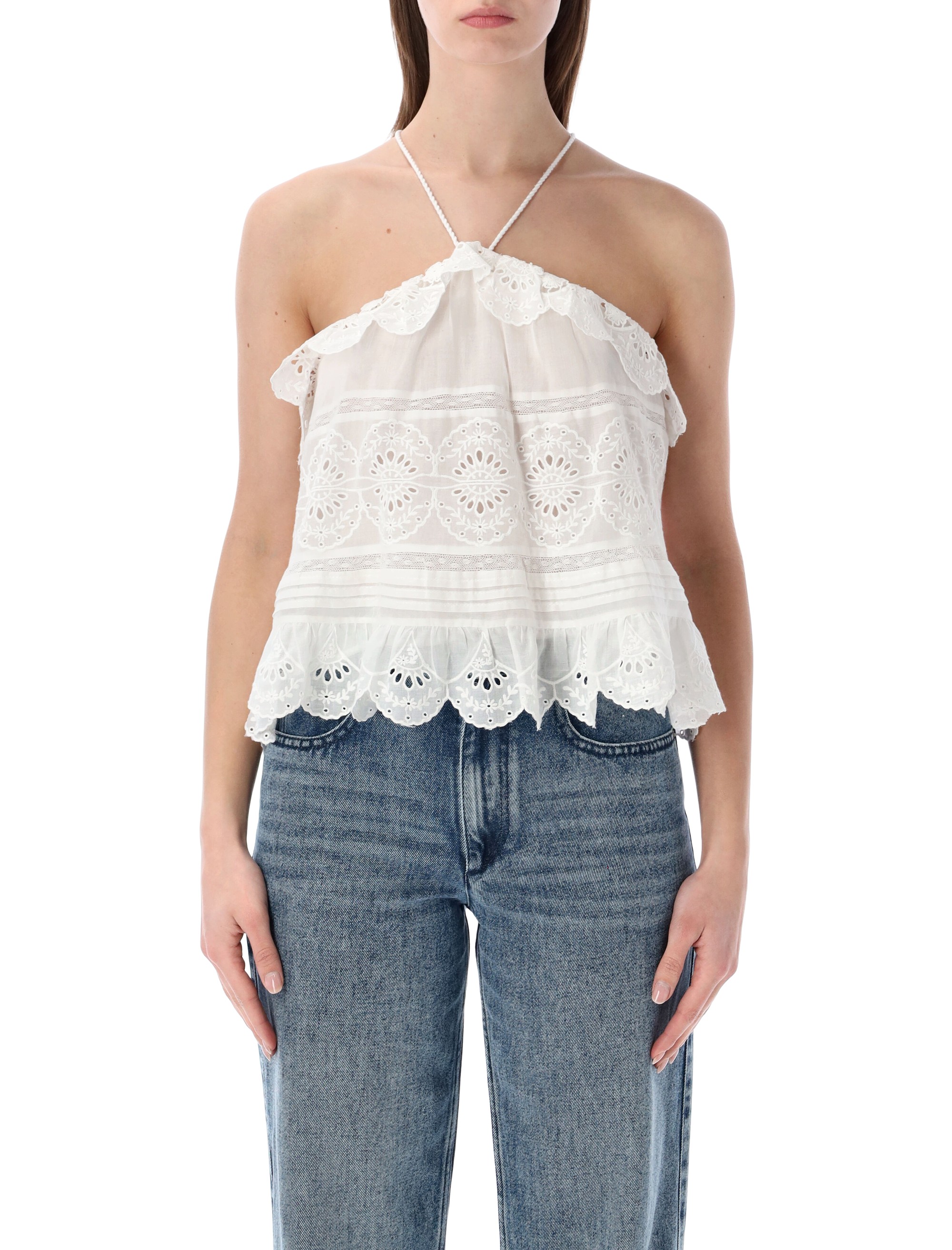 MARANT ETOILE Top White HT0769FAD1J05E20WH (Isabel Marant Étoile / タンクトップ・キャミソール ) | Isabel Marant Étoile (イザベル マラン エトワール)