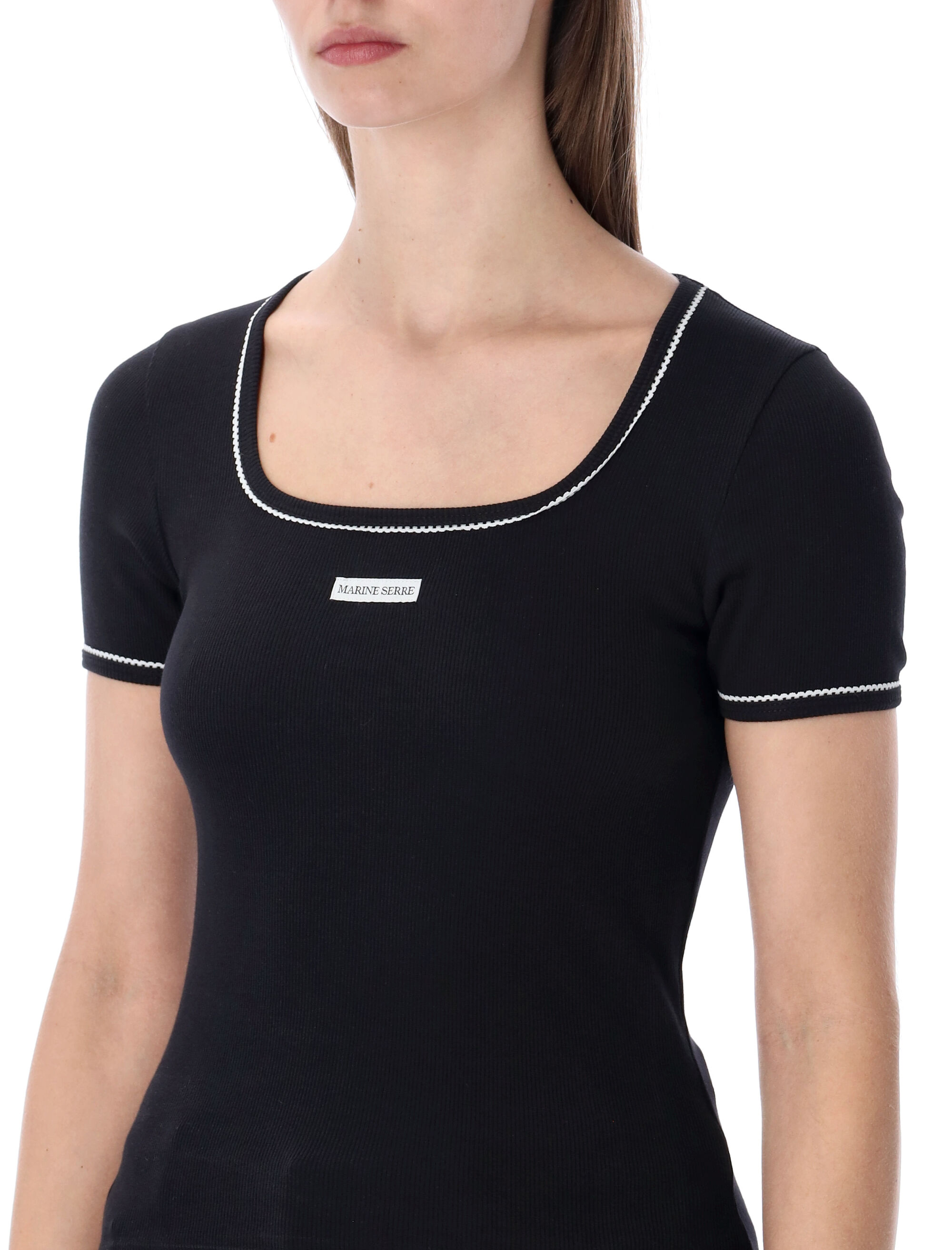 MARINE SERRE T-shirts and Polos Black WTT034ACJER0011BK99 (MARINE SERRE / Tシャツ・カットソー ) | MARINE SERRE (マリーン セル)(2)