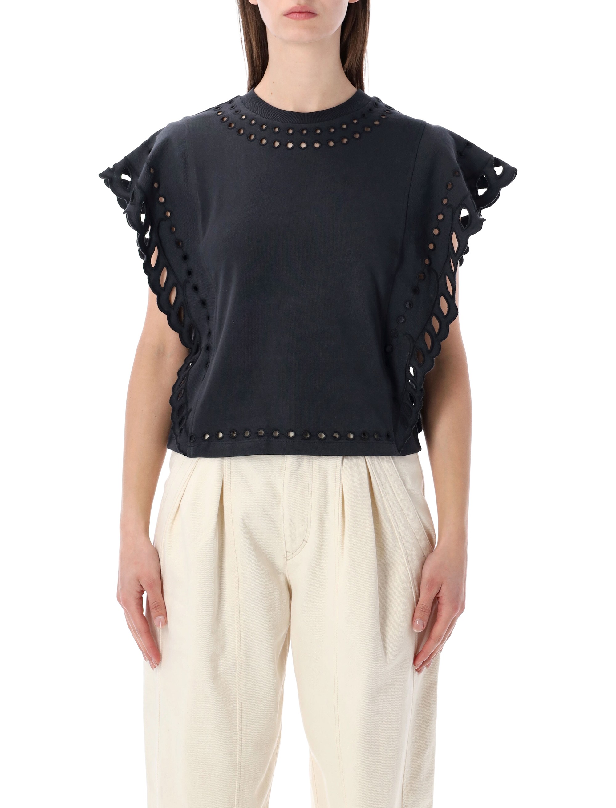 MARANT ETOILE Top Black TS0298FAD1N08E02FK (Isabel Marant Étoile / シャツ・ブラウス ) | Isabel Marant Étoile (イザベル マラン エトワール)