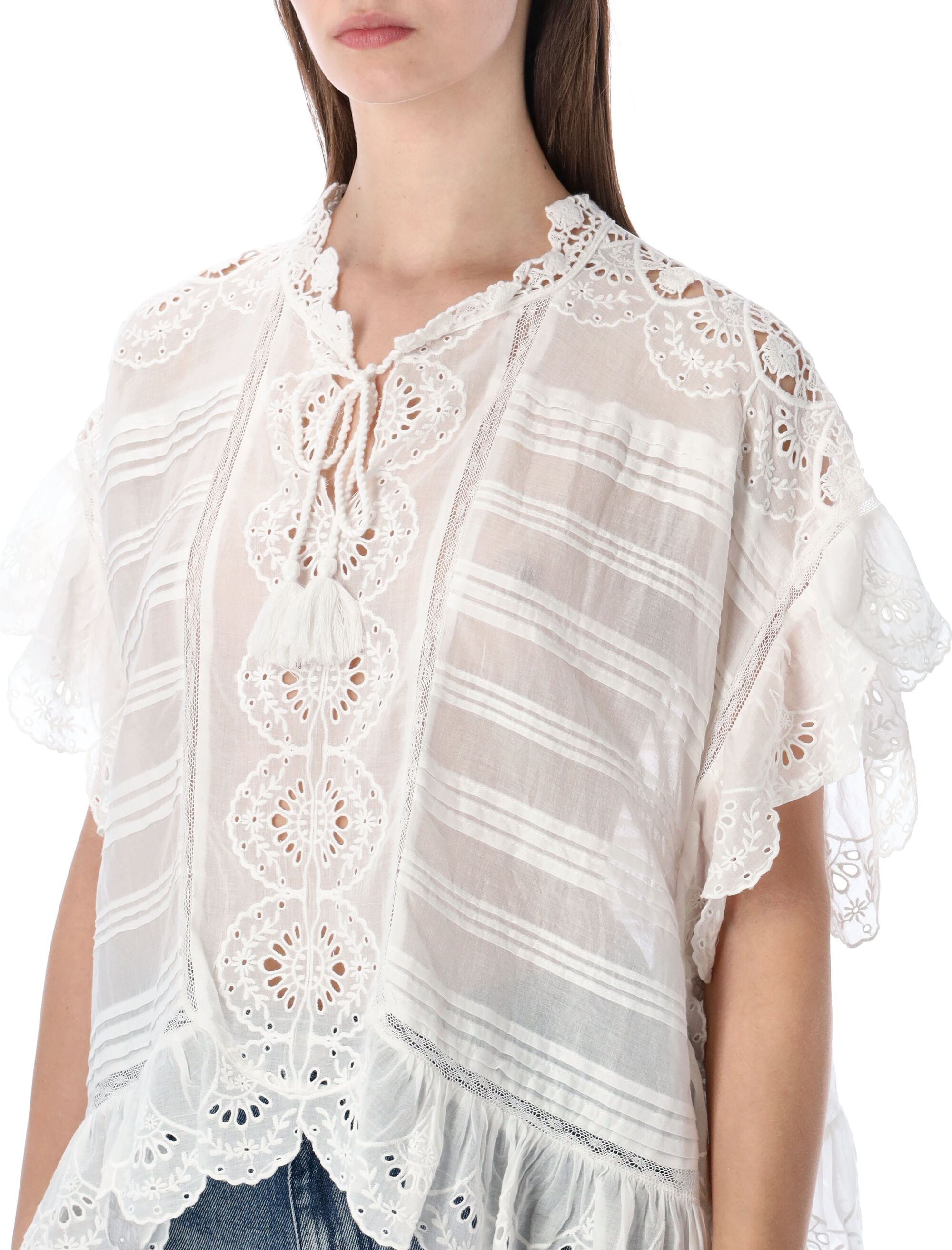 MARANT ETOILE T-shirts and Polos White HT0768FAD1J05E20WH (Isabel Marant Étoile / シャツ・ブラウス ) | Isabel Marant Étoile (イザベル マラン エトワール)(2)