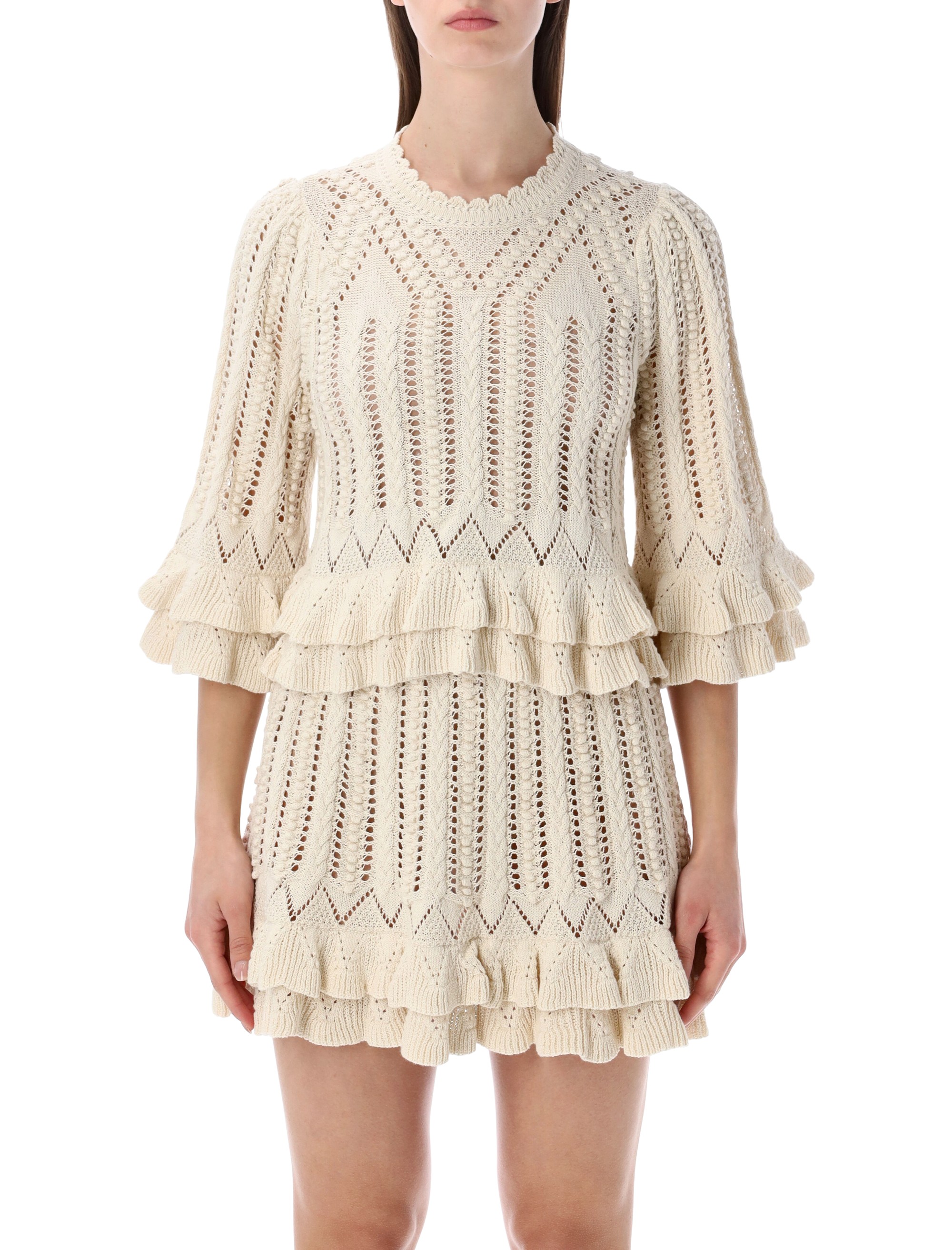 MARANT ETOILE Top Beige PU0835FAD1L04E23EC (Isabel Marant Étoile / ニット・セーター・カーディガン ) | Isabel Marant Étoile (イザベル マラン エトワール)