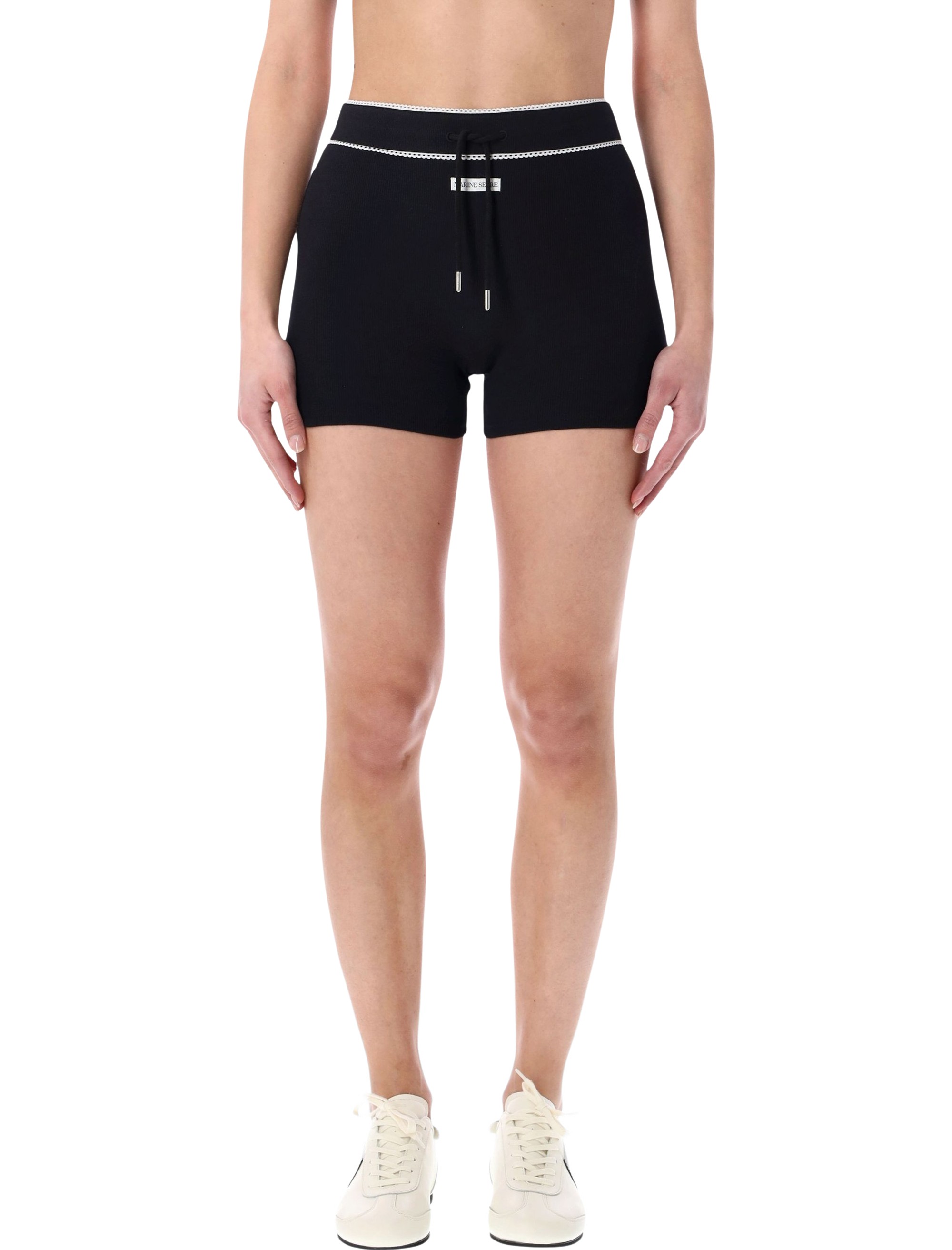 MARINE SERRE Shorts Black WSH017ACJER0011BK99 (MARINE SERRE / ショートパンツ ) | MARINE SERRE (マリーン セル)