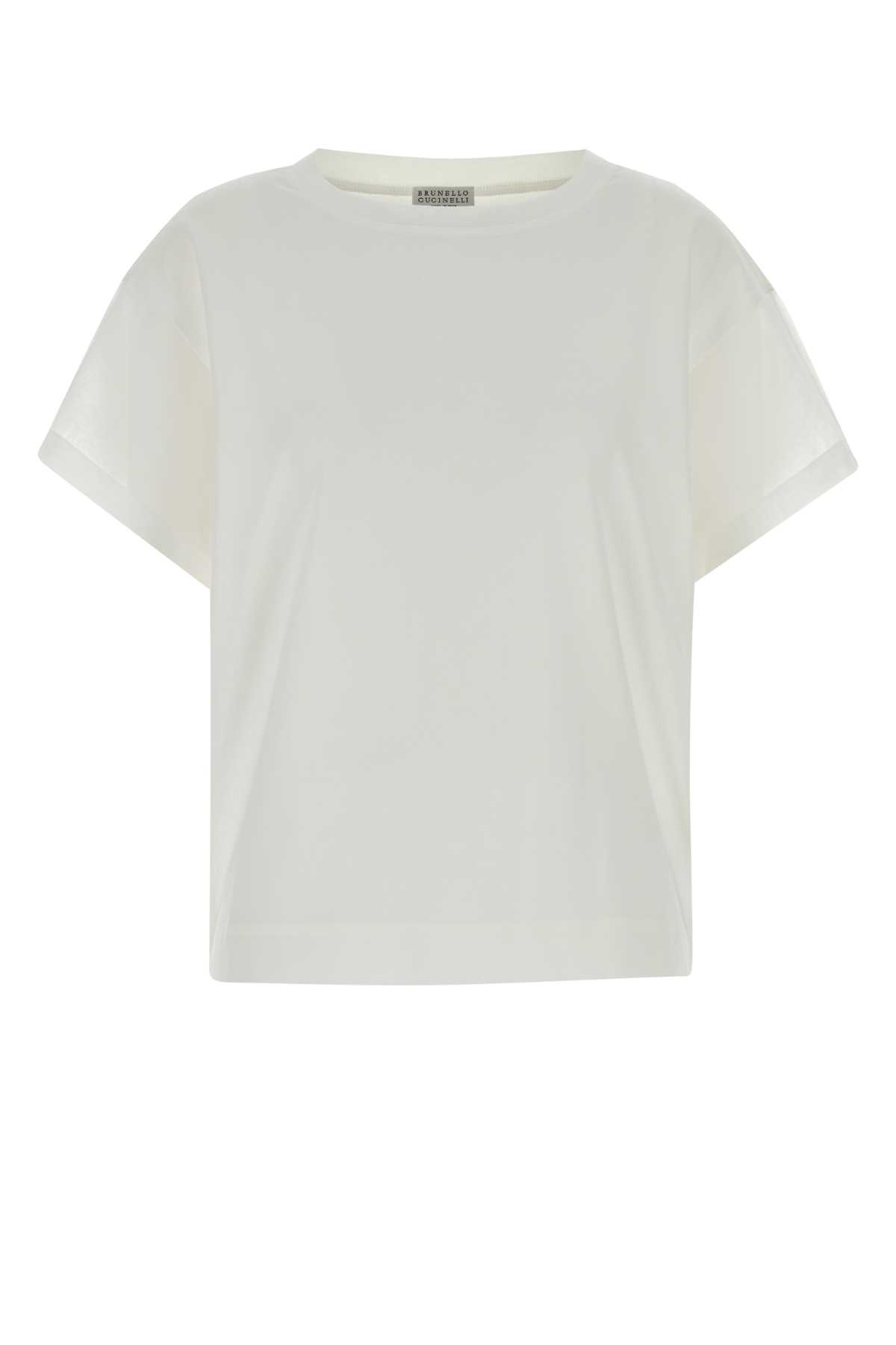 White cotton t-shirt M0T81BX800C6159 (Brunello Cucinelli / Tシャツ・カットソー ) | Brunello Cucinelli (ブルネロ・クチネリ)