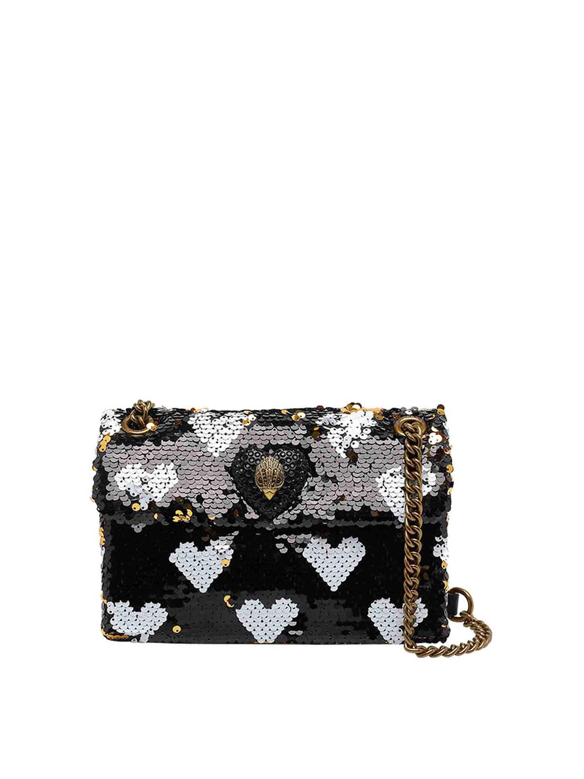 Medium Sequins Kensington Love Crossbody Bag 5389301779BLKWHITE (KURT GEIGER / ハンドバッグ・ショルダーバッグ ) | KURT GEIGER (カートガイガー)