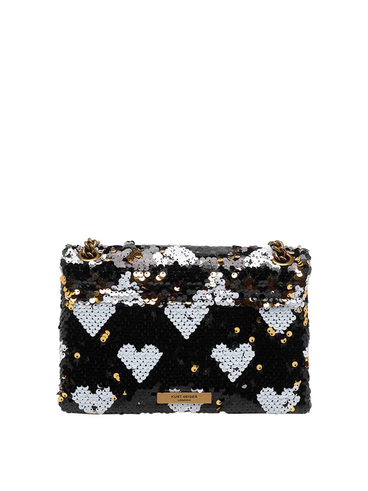 Medium Sequins Kensington Love Crossbody Bag 5389301779BLKWHITE (KURT GEIGER / ハンドバッグ・ショルダーバッグ ) | KURT GEIGER (カートガイガー)(2)