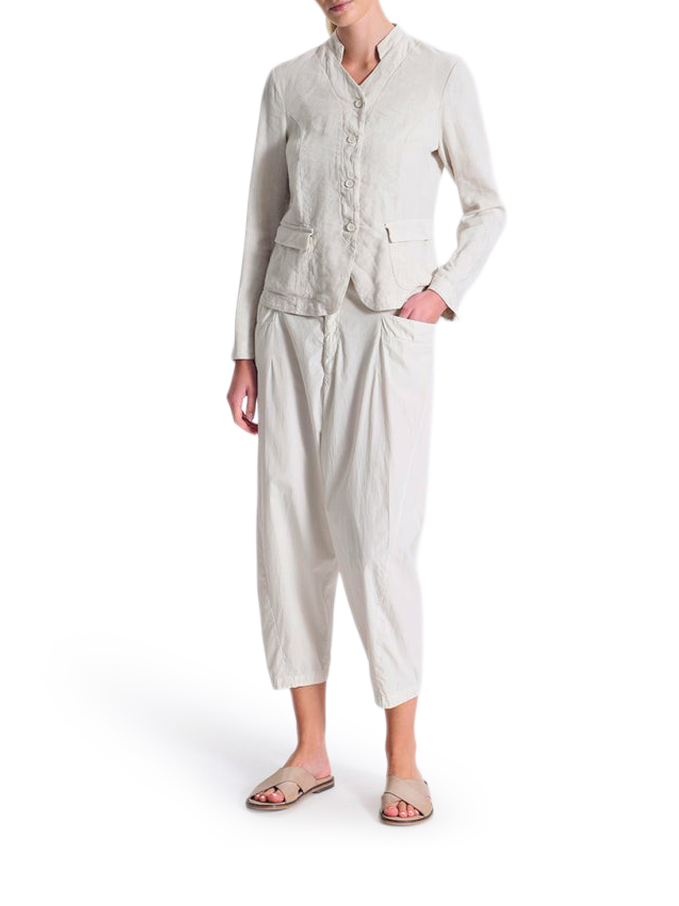 STRETCH LINEN BLEND JACKET CFDTRCC12001 (TRANSIT / ブレザー・ジャケット ) | TRANSIT (トランジット)(1)