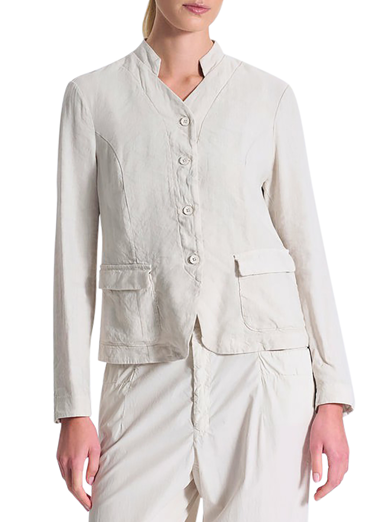 STRETCH LINEN BLEND JACKET CFDTRCC12001 (TRANSIT / ブレザー・ジャケット ) | TRANSIT (トランジット)(2)