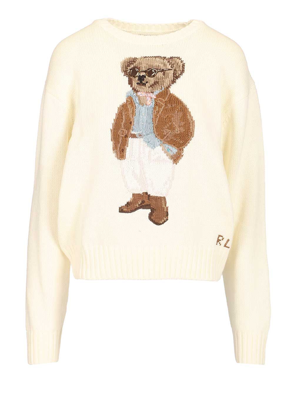 Polo Bear cotton pullover with inlays 211A96248001 (Polo Ralph Lauren / ニット・セーター・カーディガン ) | Polo Ralph Lauren (ポロ ラルフ ローレン)