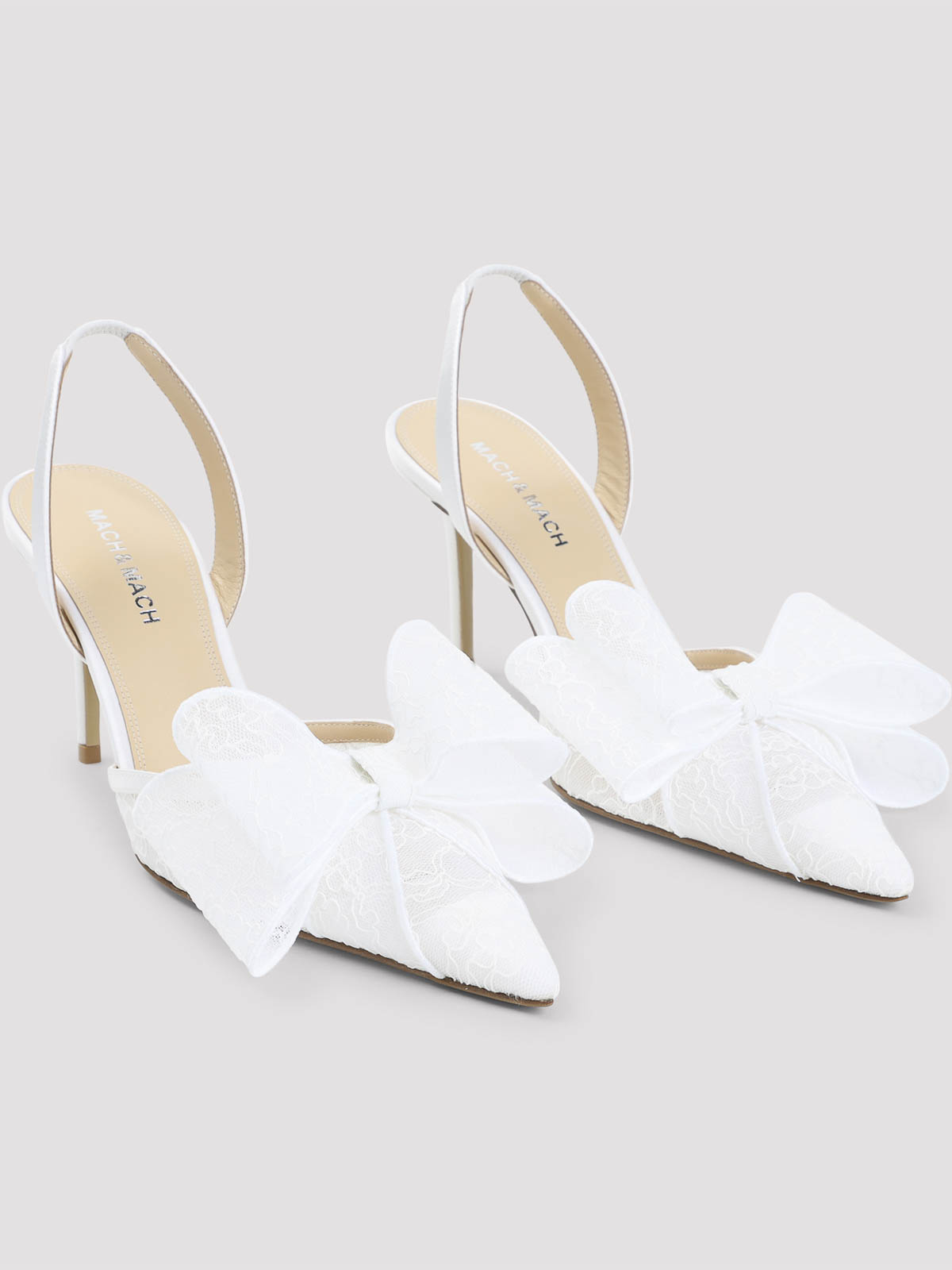 Le Cadeau White Lace Slingback SS26S105585 (MACH & MACH / パンプス・ハイヒール ) | MACH & MACH (マッハ&マッハ)(2)