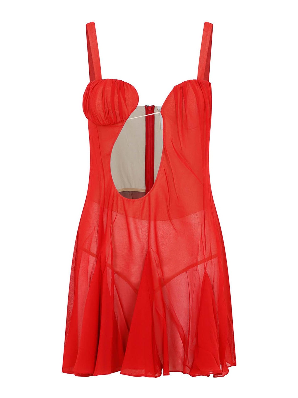 Asymmetrical Panel Godet Mini Dress NDAW23DR168 (NENSI DOJAKA / ワンピース・ドレス・オールインワン ) | NENSI DOJAKA (ネンシ ドジョカ)