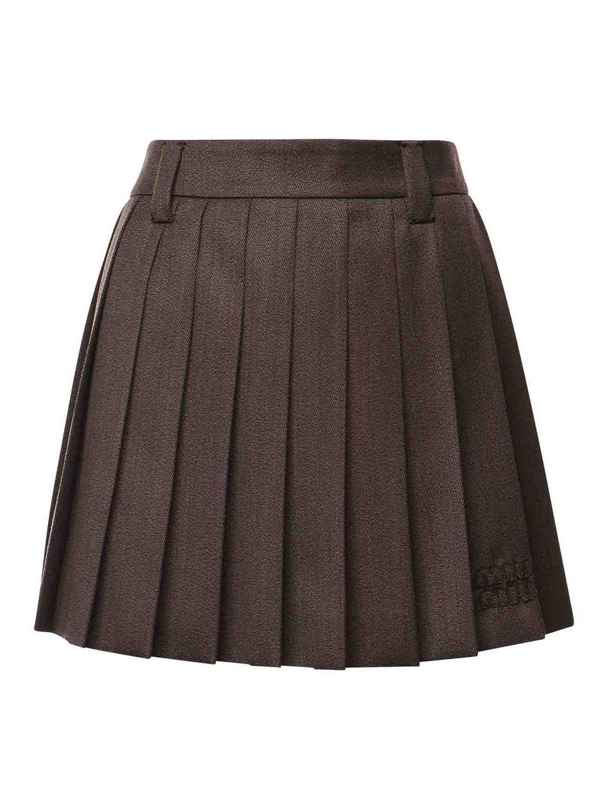 Pleated Miniskirt In Cover Fabric MG2348180RF0324 (MIU MIU / スカート ) | MIU MIU (ミュウミュウ)