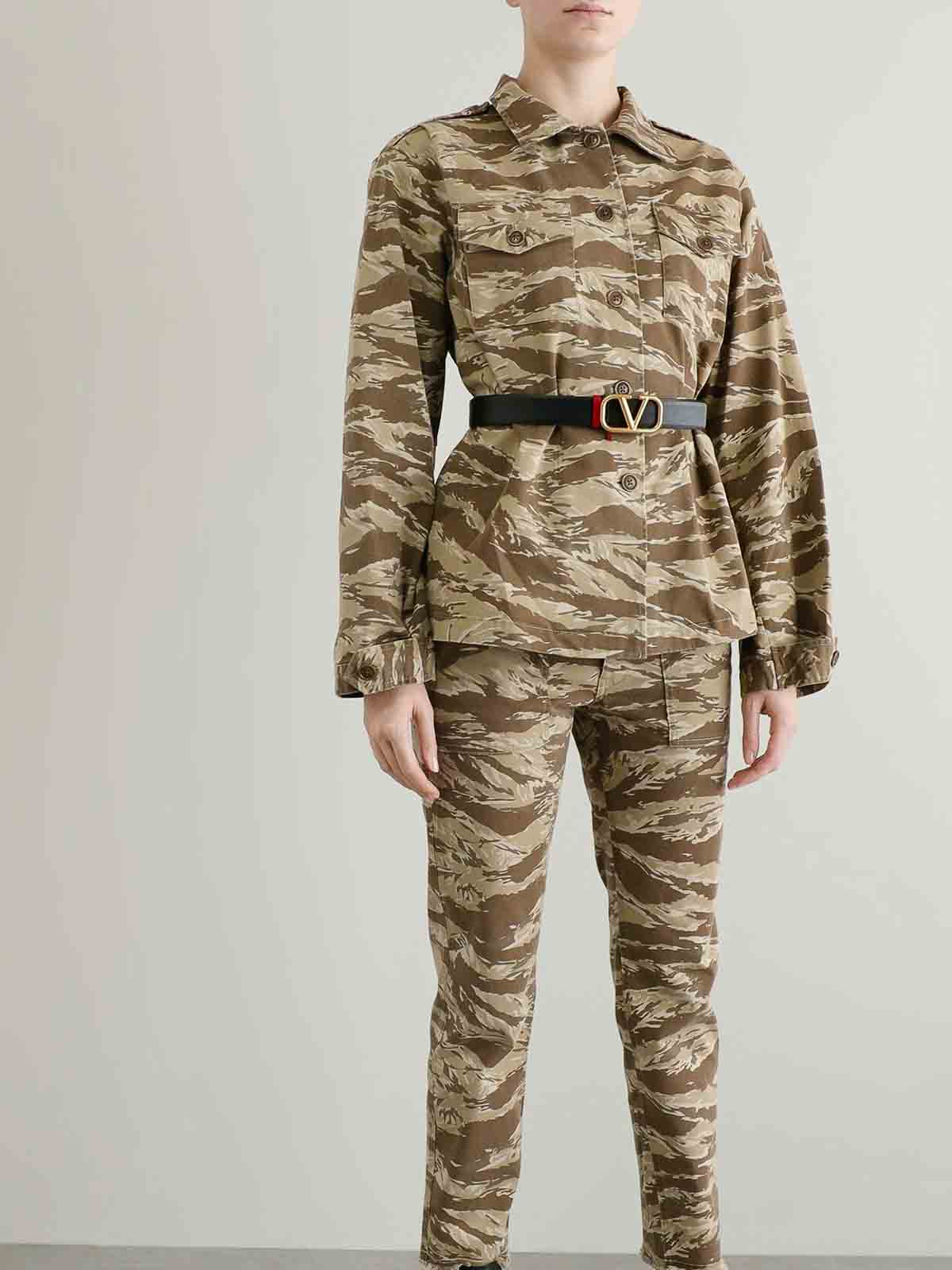 Camouflage Shirt In Khaki 11299W837 (NILI LOTAN / シャツ・ブラウス ) | NILI LOTAN (ニリ ロタン)(1)