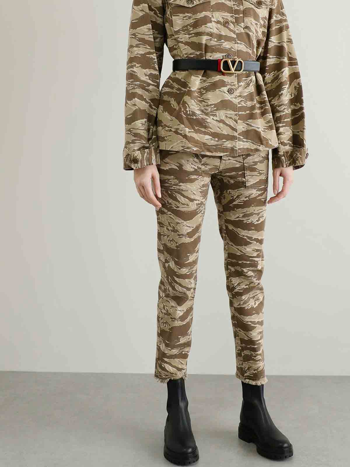 Camouflage Pants In Khaki 285W837 (NILI LOTAN / パンツ ) | NILI LOTAN (ニリ ロタン)(1)