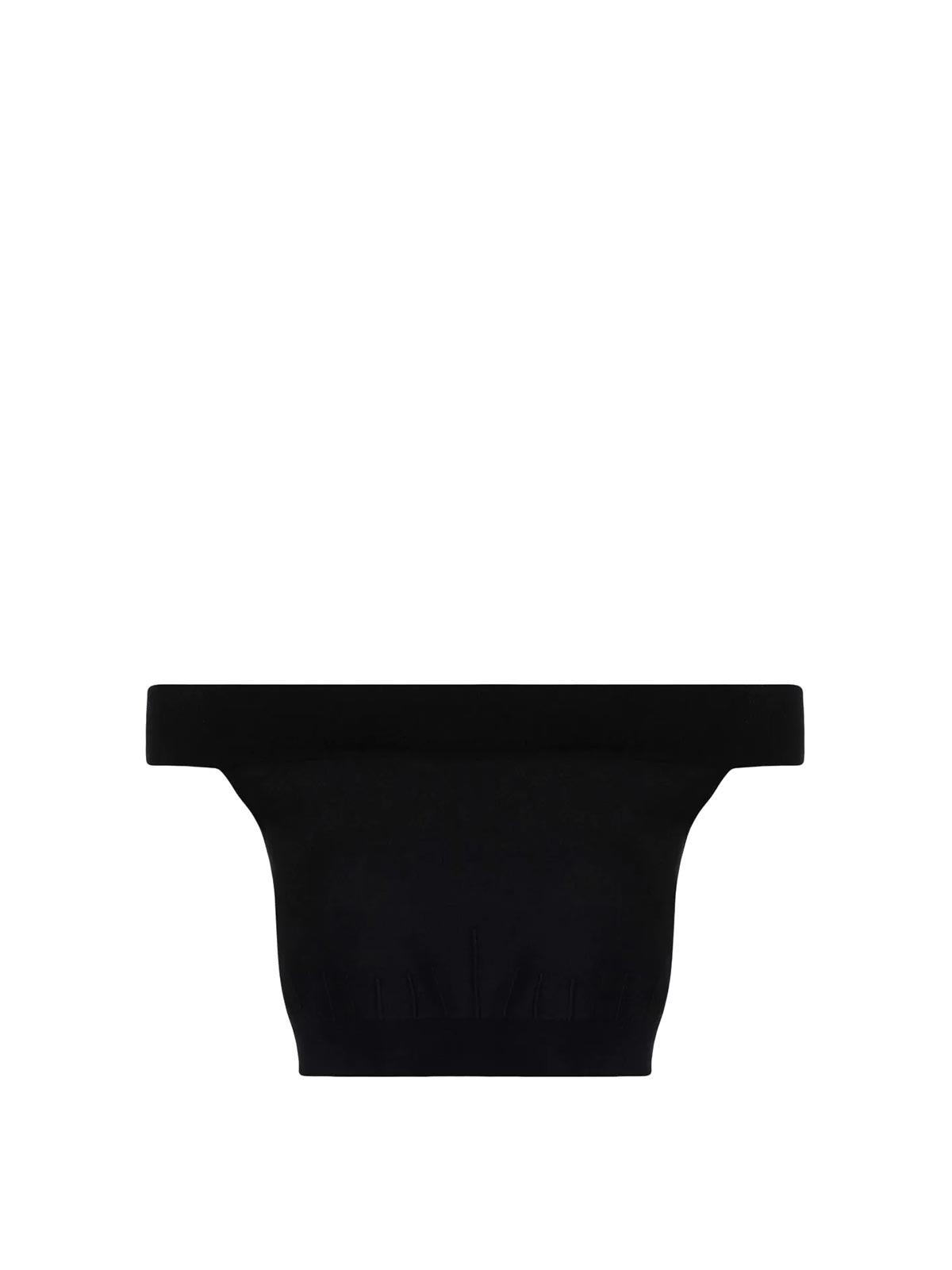 Off-Shoulder Top In Black 700280Q1A151000 (Alexander McQUEEN / タンクトップ・キャミソール ) | Alexander McQUEEN (アレキサンダー・マックイーン)