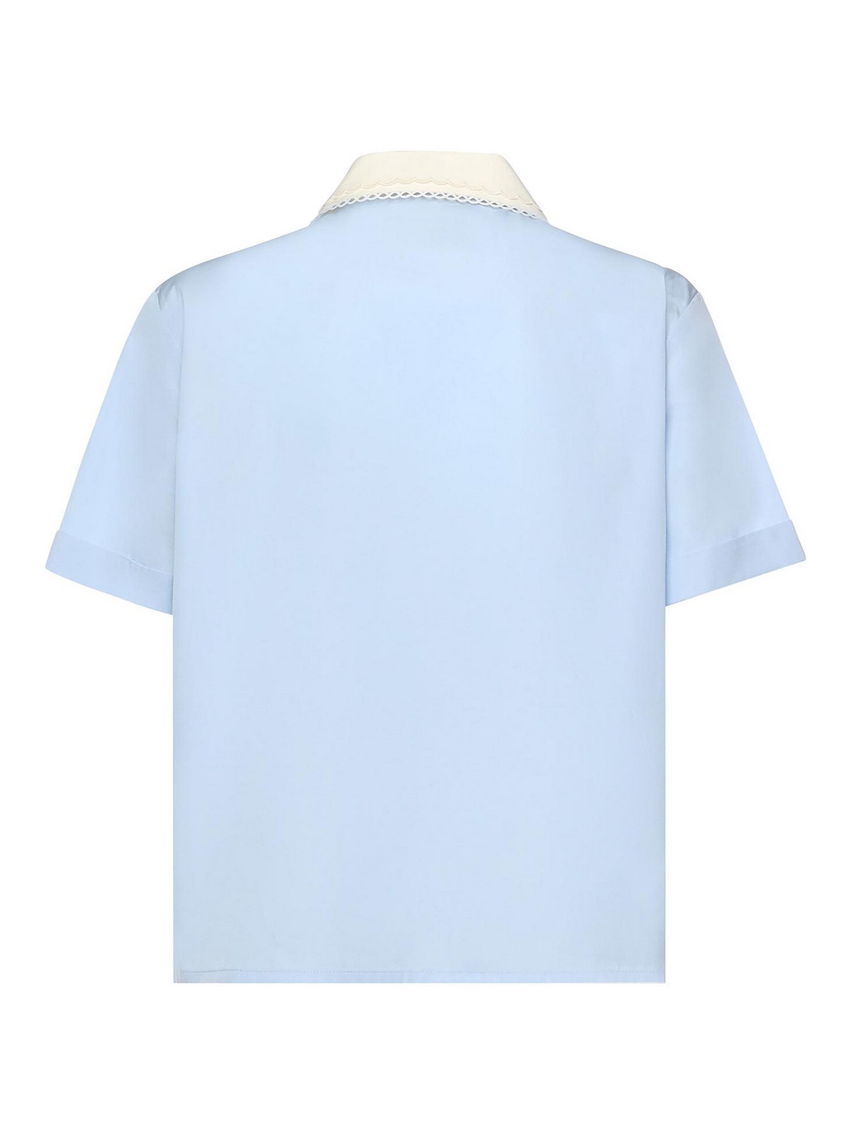 Cotton Shirt With Logo MK202010IVF0013 (MIU MIU / シャツ・ブラウス ) | MIU MIU (ミュウミュウ)(2)