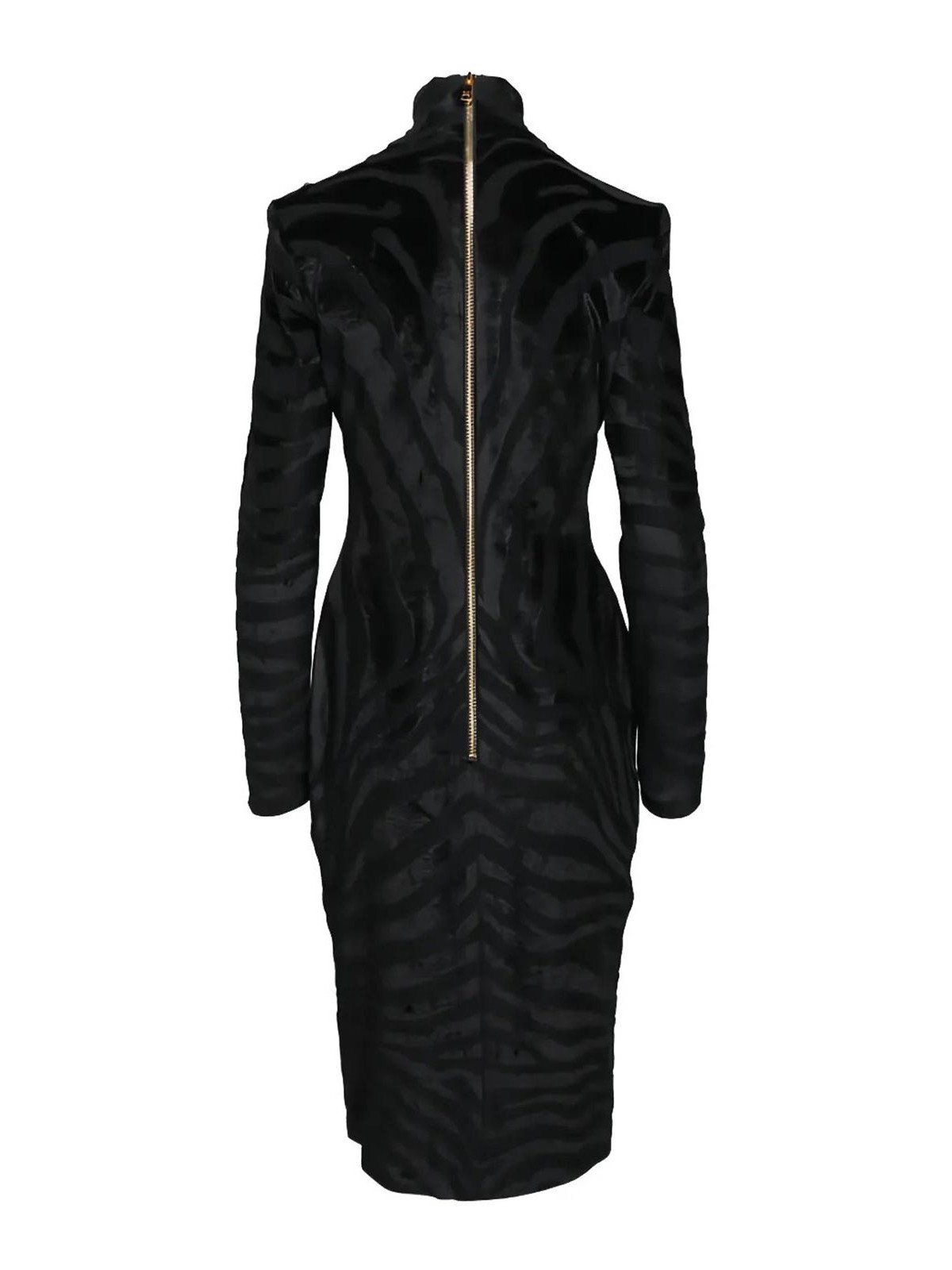 Zebra-Pattern Midi Dress FF0RF075JL110PA (Balmain / ワンピース・ドレス・オールインワン ) | Balmain (バルマン)(1)