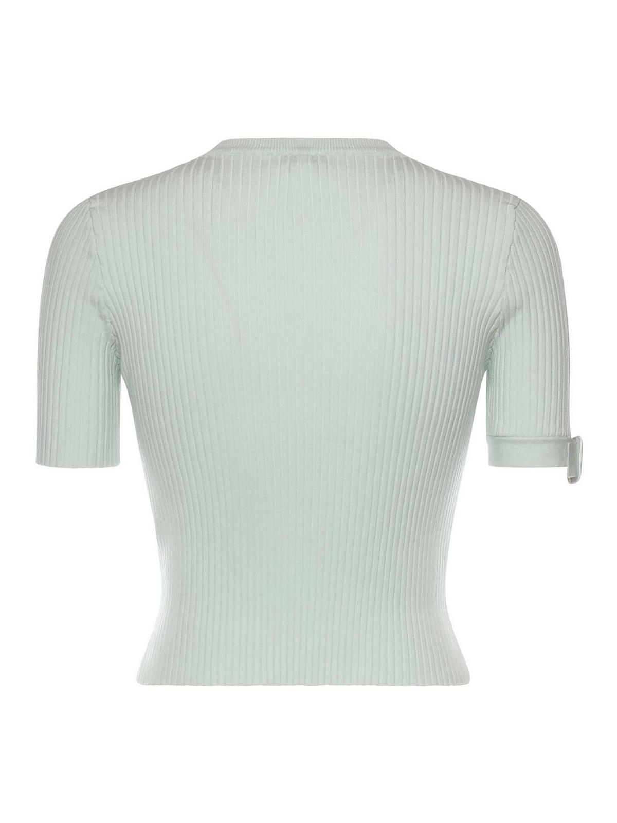 Ribbed Knit Cropped Top With Logo 126MPU267FI00017038 (Courrèges / Tシャツ・カットソー ) | Courrèges (クレージュ)(2)