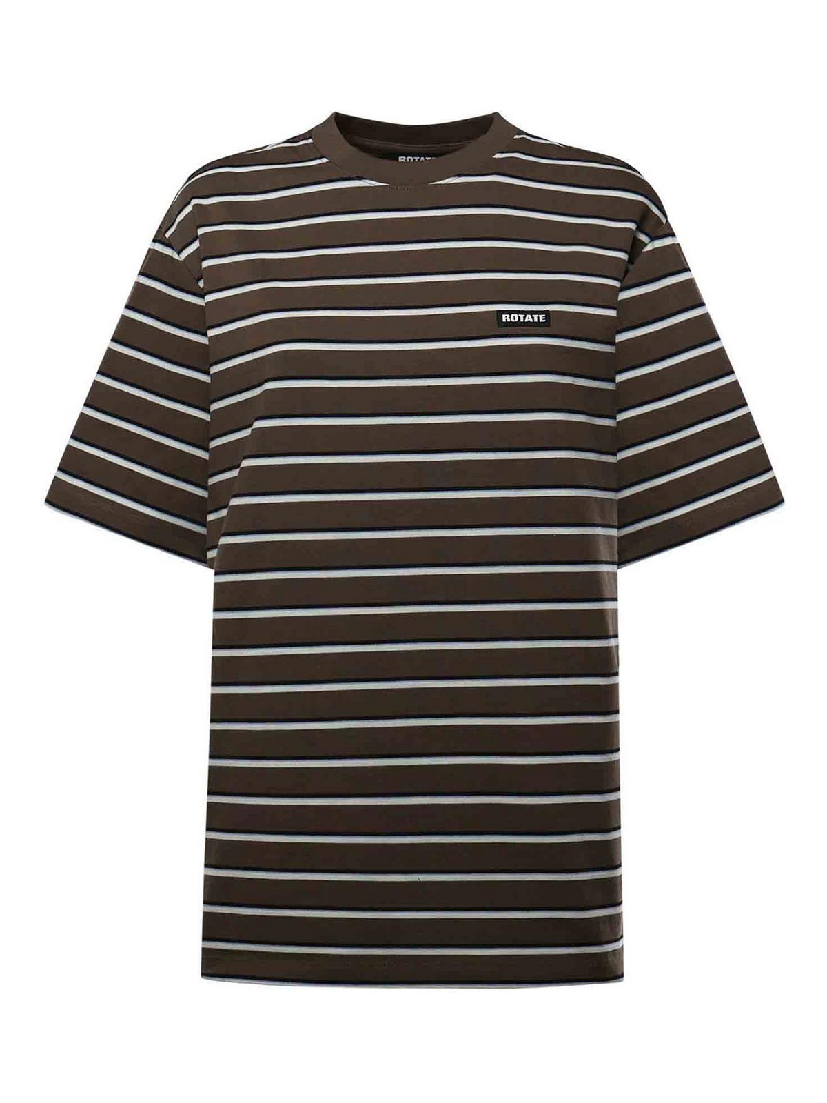 Striped Cotton Jersey T-Shirt 1153182476 (ROTATE / Tシャツ・カットソー ) | ROTATE (ロテート)