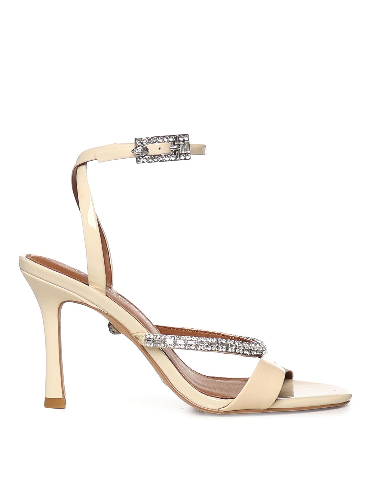 Patent Leather Sandals With Crystals 5393742309CREAM (KURT GEIGER / サンダル ) | KURT GEIGER (カートガイガー)