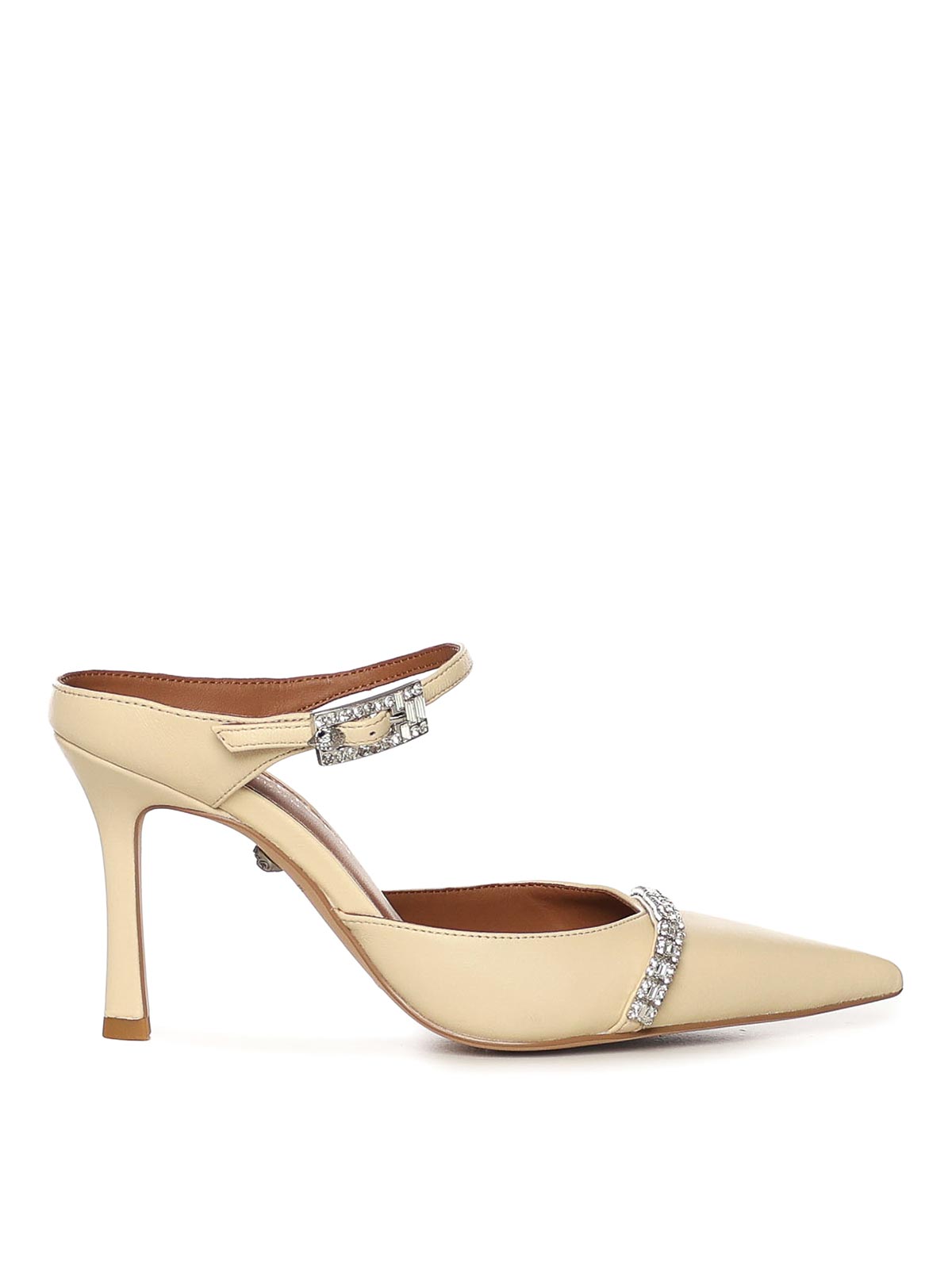 Leather Mule With Crystals 5394042109CREAM (KURT GEIGER / サンダル ) | KURT GEIGER (カートガイガー)