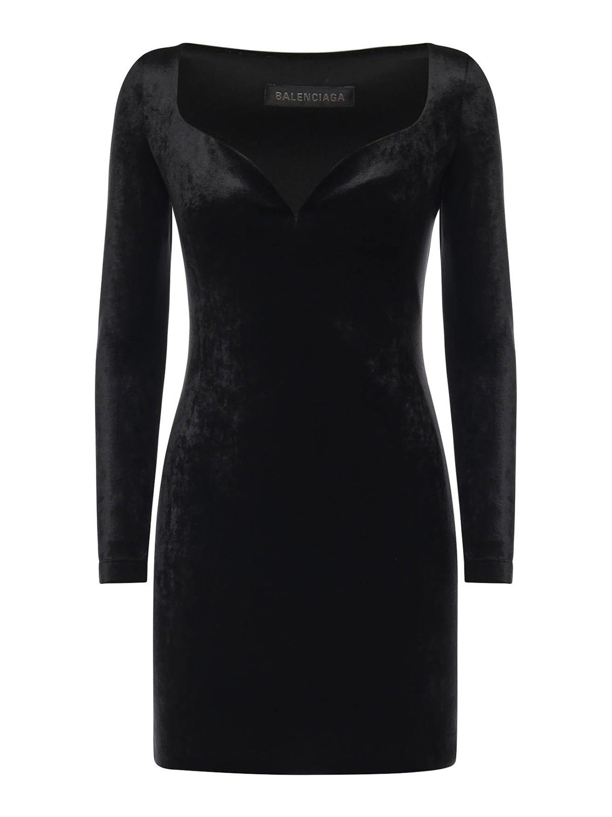 Sweetheart Neckline Dress In Velvet Jersey 857335TTV071000 (Balenciaga / ワンピース・ドレス・オールインワン ) | Balenciaga (バレンシアガ)