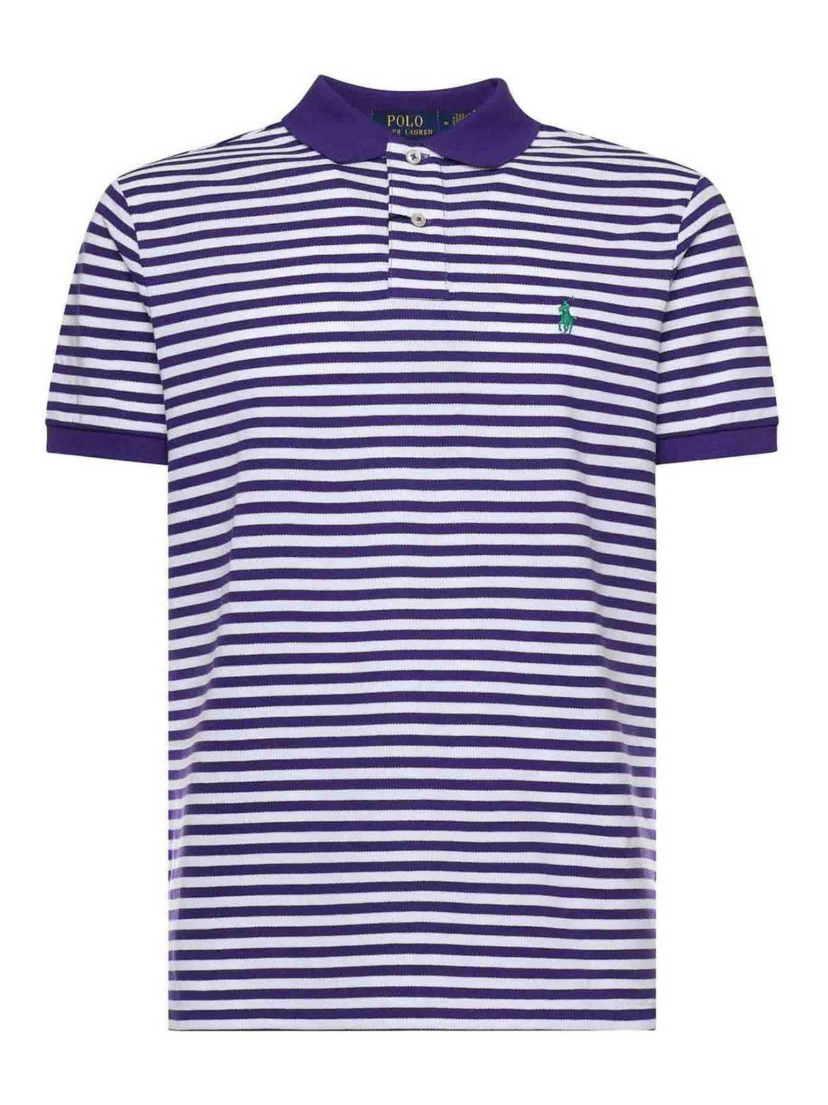 Striped Cotton Polo Shirt With Logo 710956682503 (Polo Ralph Lauren / ポロシャツ ) | Polo Ralph Lauren (ポロ ラルフ ローレン)