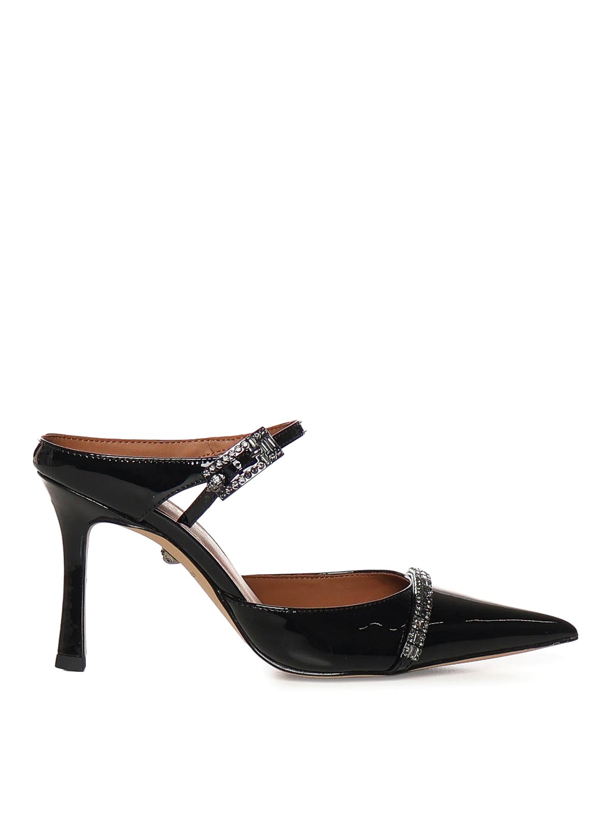 Patent Leather Mule With Crystals 5394000309BLACK (KURT GEIGER / サンダル ) | KURT GEIGER (カートガイガー)