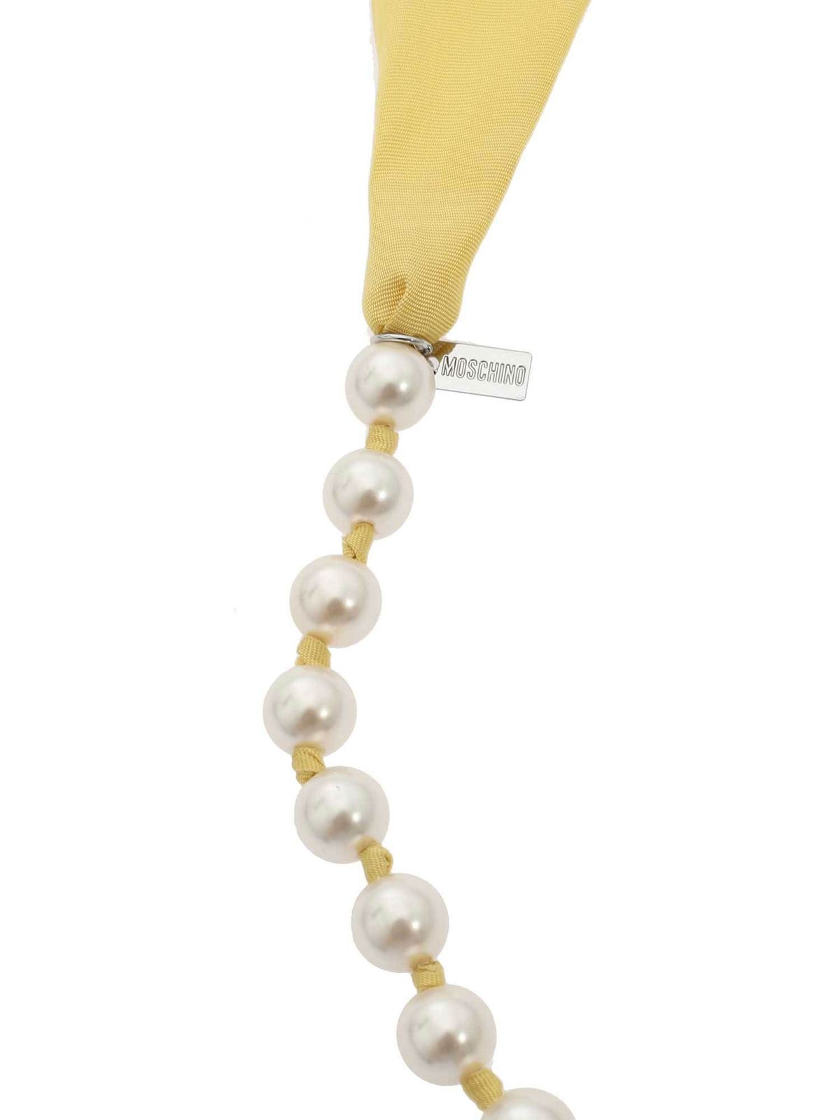 Pearls and ribbon necklace in yellow 911284041026 (MOSCHINO / ネックレス ) | MOSCHINO (モスキーノ)(1)