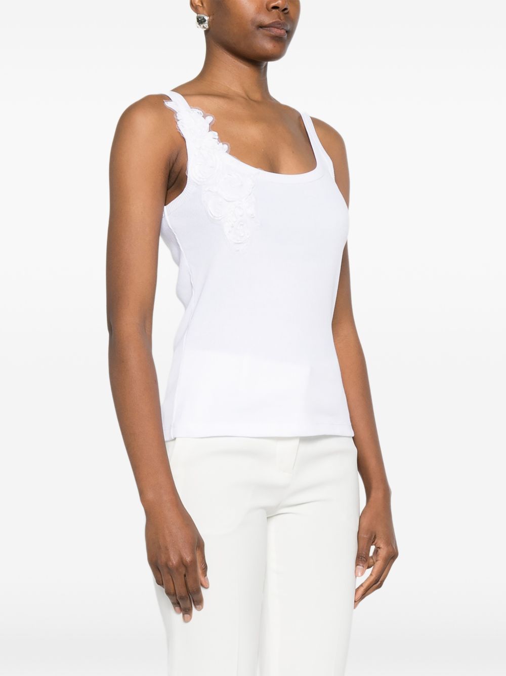 ERMANNO FIRENZE Top White D48EL033EG0MF010 (ERMANNO SCERVINO / タンクトップ・キャミソール ) | ERMANNO SCERVINO (エルマンノ シェルヴィーノ)(4)