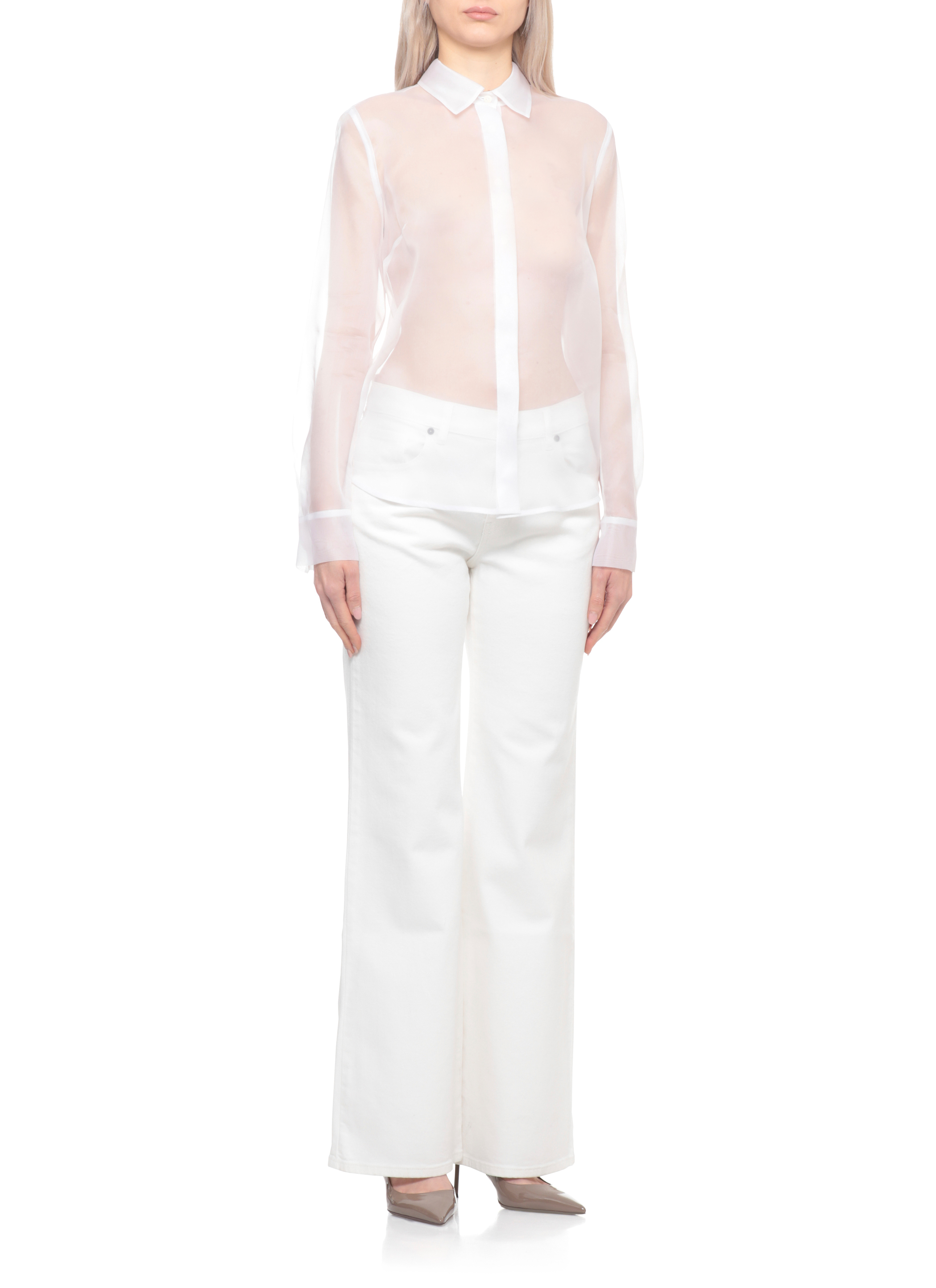 Parosh Shirts White D381290SHAKE001 (P.A.R.O.S.H. / シャツ・ブラウス ) | P.A.R.O.S.H. (パロッシュ)(2)