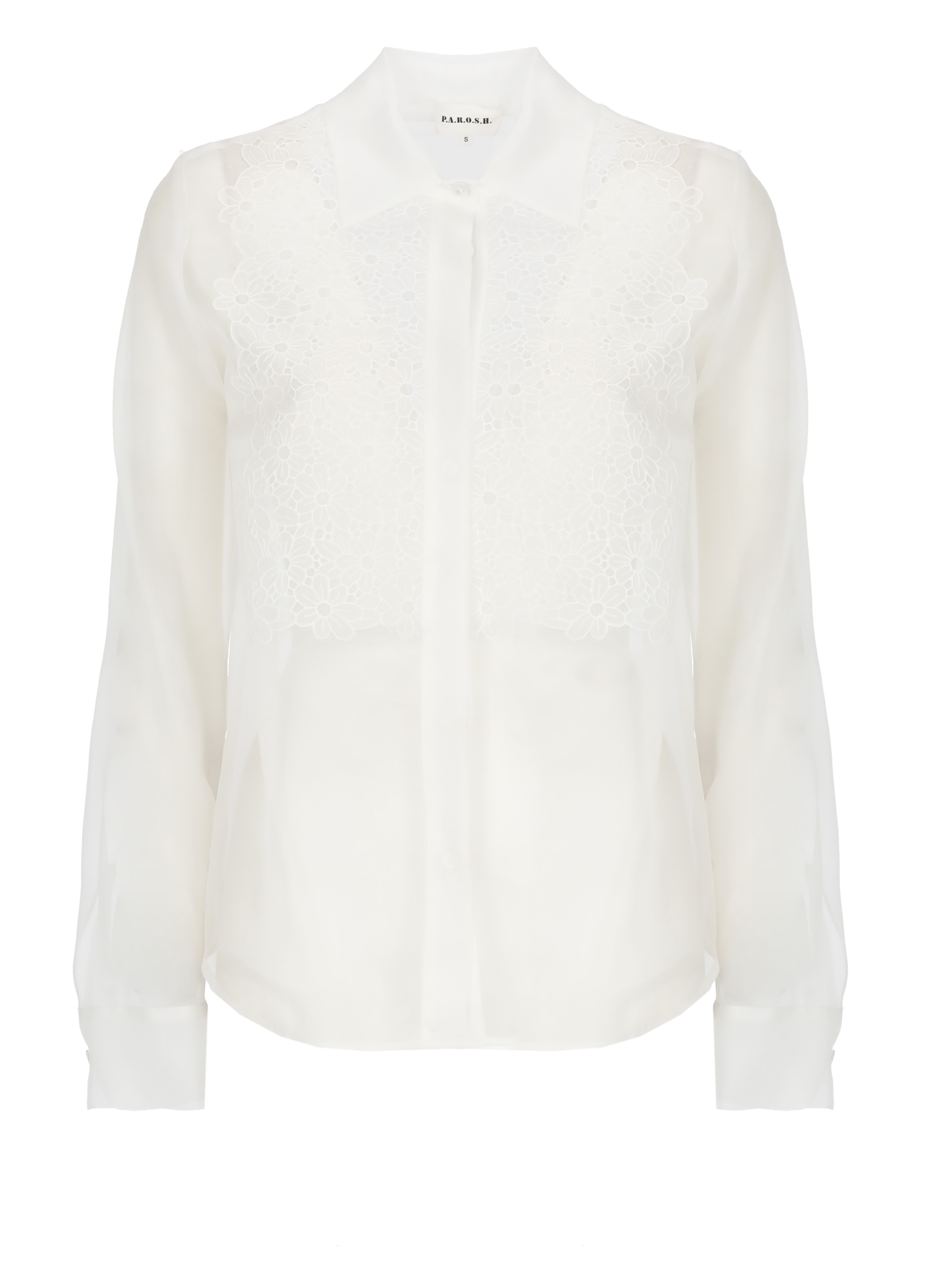 Parosh Shirts White D381286SHAKE001 (P.A.R.O.S.H. / シャツ・ブラウス ) | P.A.R.O.S.H. (パロッシュ)