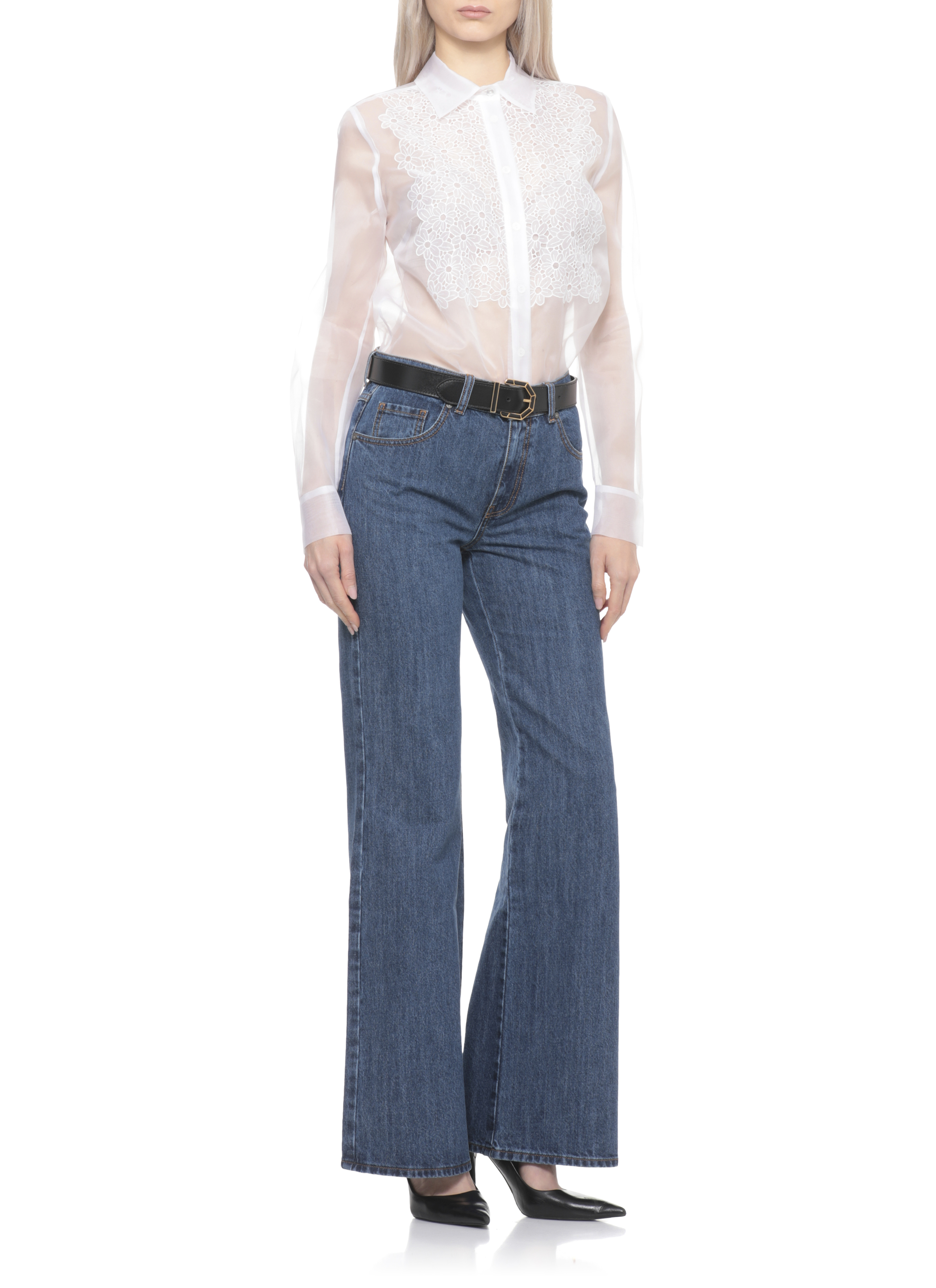 Parosh Shirts White D381286SHAKE001 (P.A.R.O.S.H. / シャツ・ブラウス ) | P.A.R.O.S.H. (パロッシュ)(4)