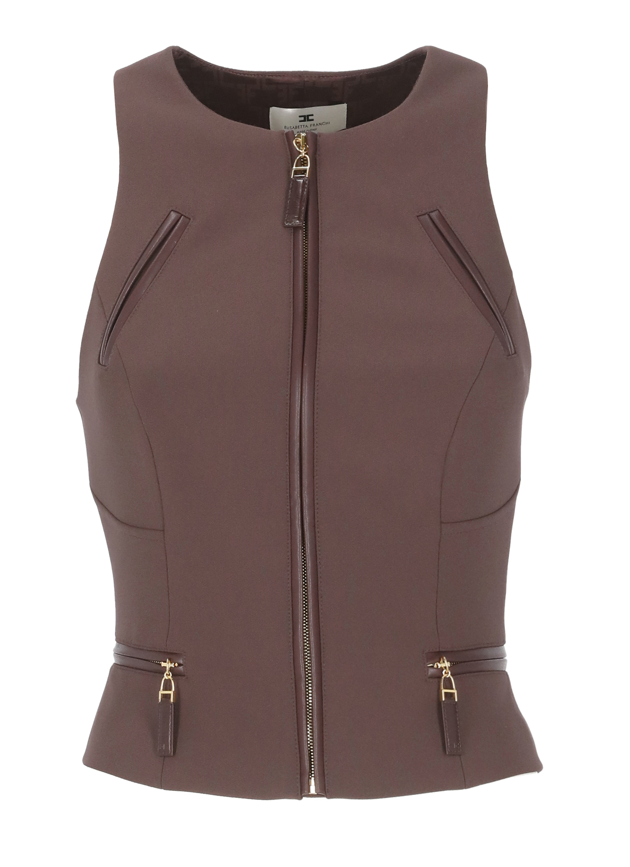 Elisabetta Franchi Top Bordeaux TO03756E2EA4 (Elisabetta Franchi / タンクトップ・キャミソール ) | Elisabetta Franchi (エリザベッタ フランキ)