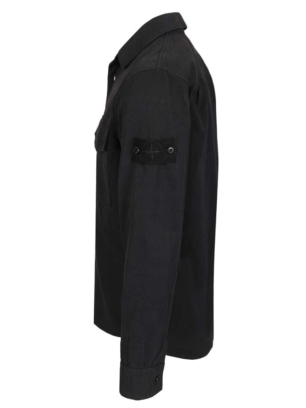 GHOST SHIRTS COTTON LINEN CANVAS, GARMENT DYED_S.I.GHOST 1200012S0F36V0020 (STONE ISLAND / シャツ・ブラウス ) | STONE ISLAND (ストーンアイランド)(2)