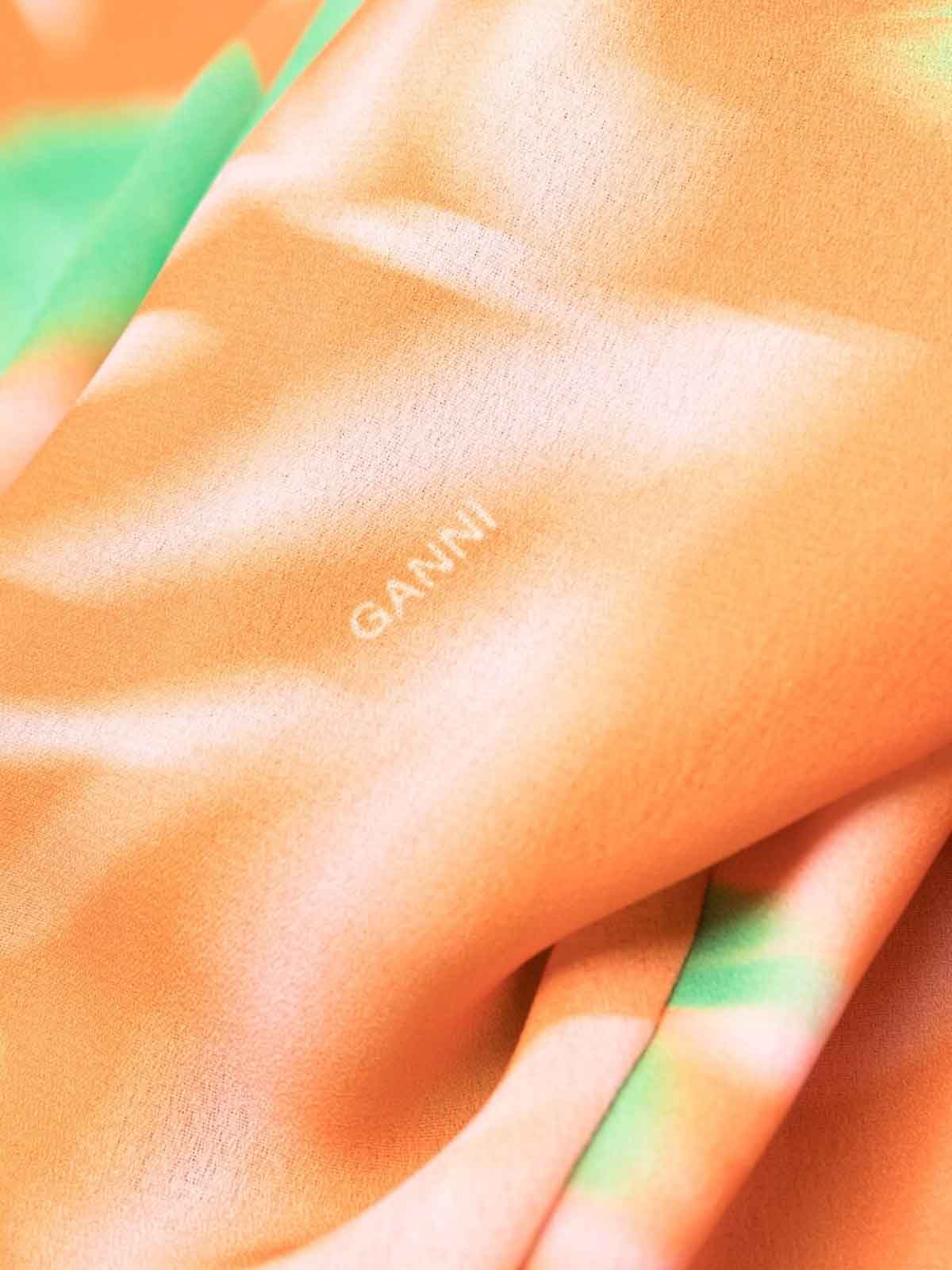 Printed Crepe V-Neck Dress F7688860 (GANNI / ワンピース・ドレス・オールインワン ) | GANNI (ガニー)(4)