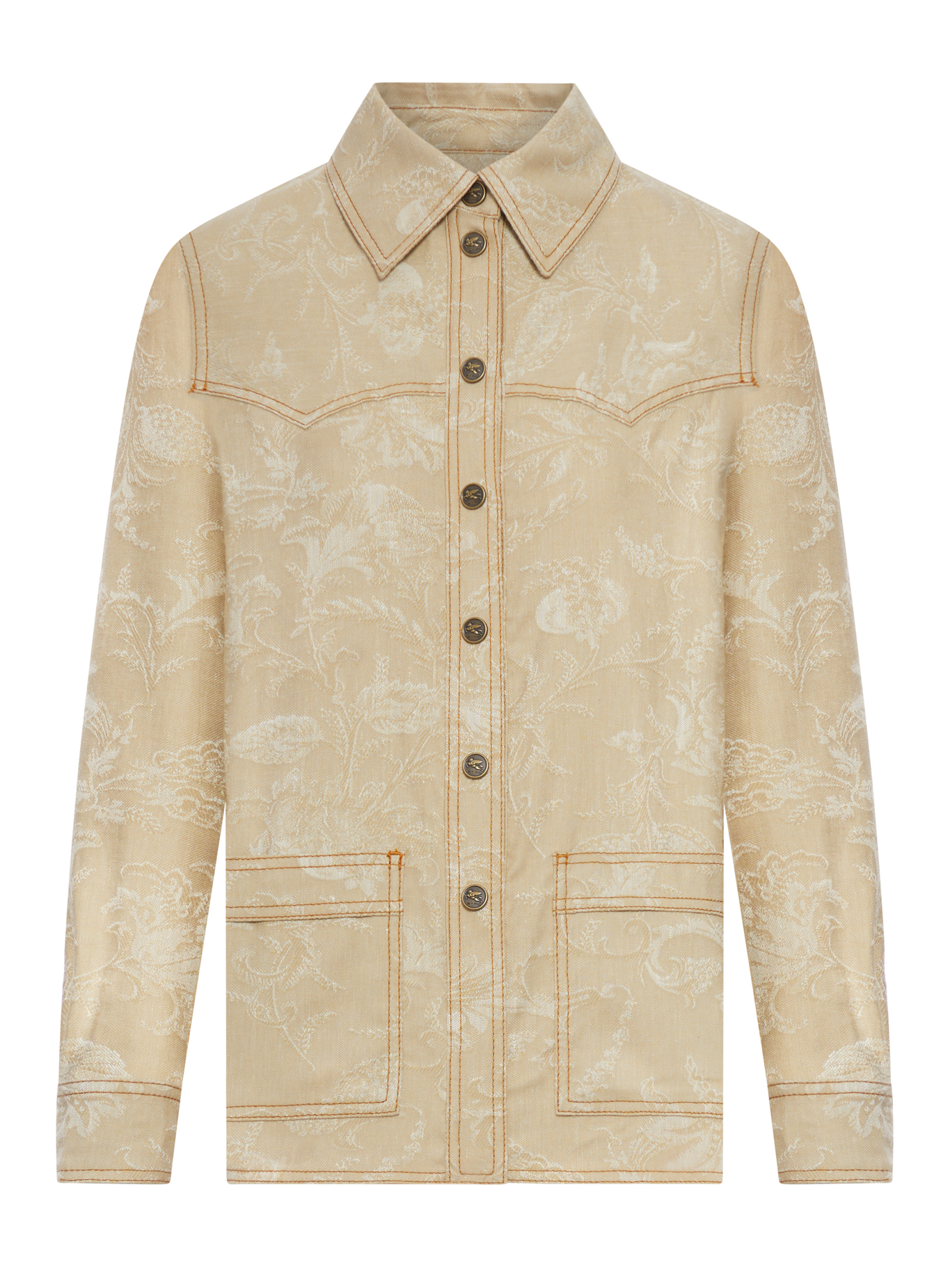 JACQUARD OVERSHIRT WITH TONE-ON-TONE FLORAL PATTERN WRNE000999TJEK7S9820S9820 (ETRO / シャツ・ブラウス ) | ETRO (エトロ)
