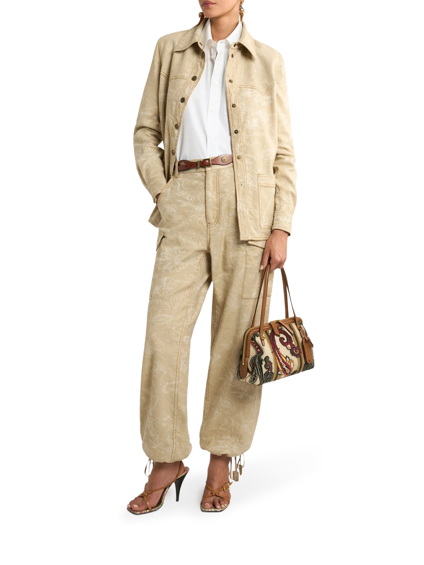 JACQUARD OVERSHIRT WITH TONE-ON-TONE FLORAL PATTERN WRNE000999TJEK7S9820S9820 (ETRO / シャツ・ブラウス ) | ETRO (エトロ)(1)